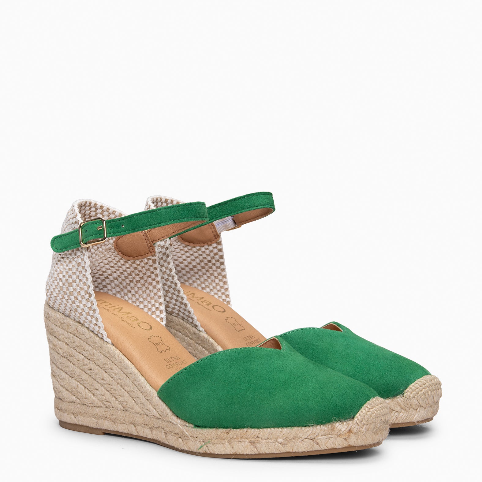 NERJA – Cuñas altas de esparto VERDE - miMaO ®