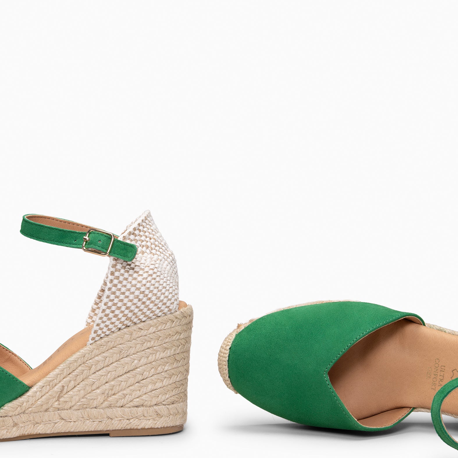 NERJA – Cuñas altas de esparto VERDE - miMaO ®