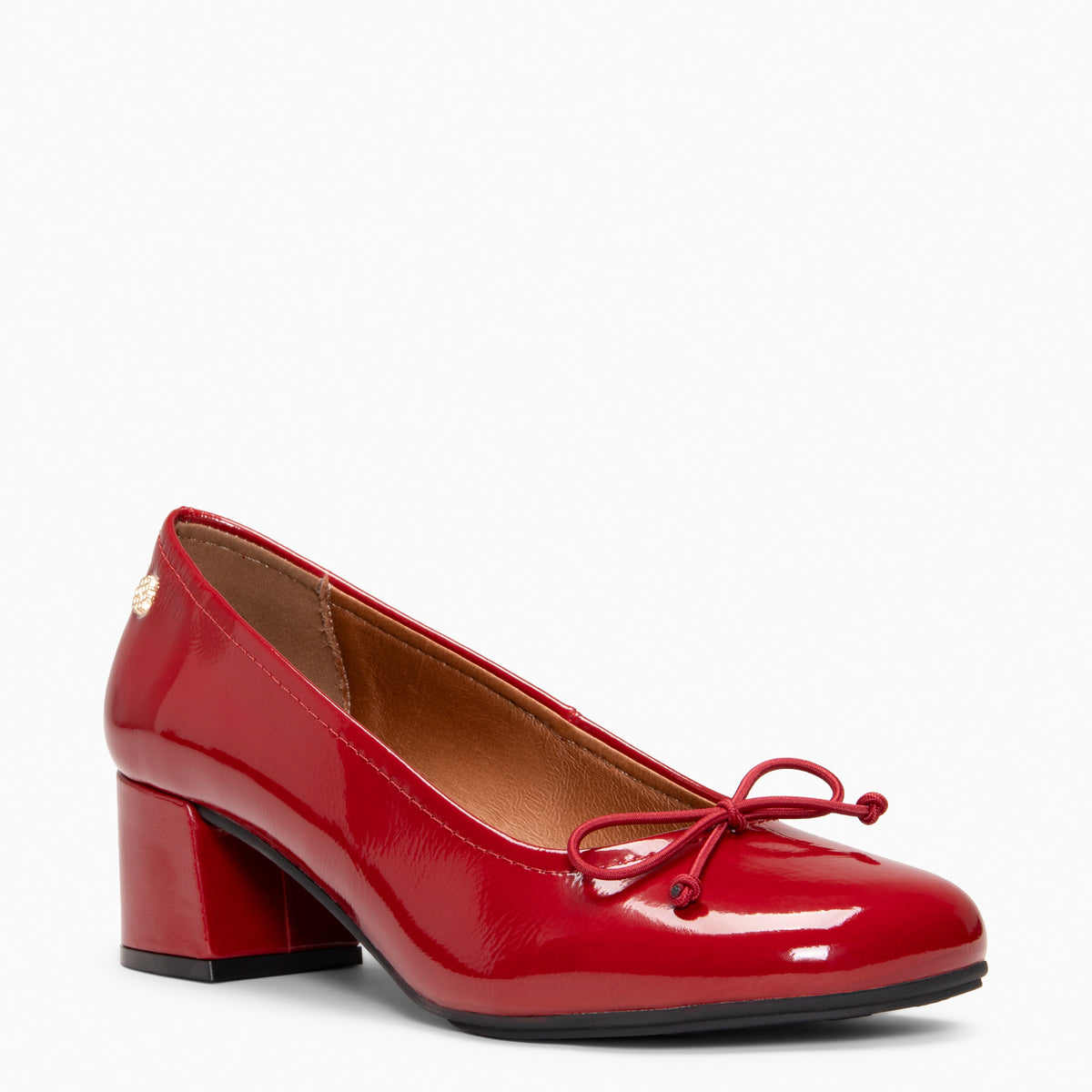 SILVANA - Bailarina Baresoft con tacón ROJO