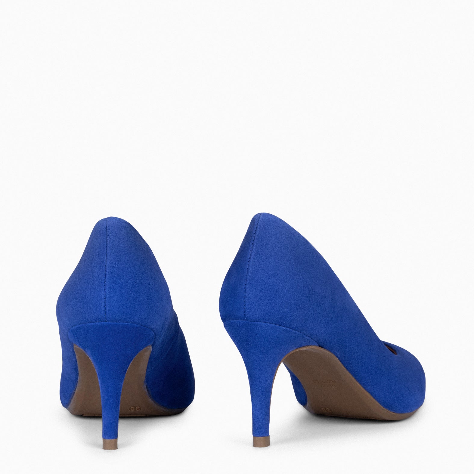 STILETTO - ELECTRIC BLUE suede leather stilettos