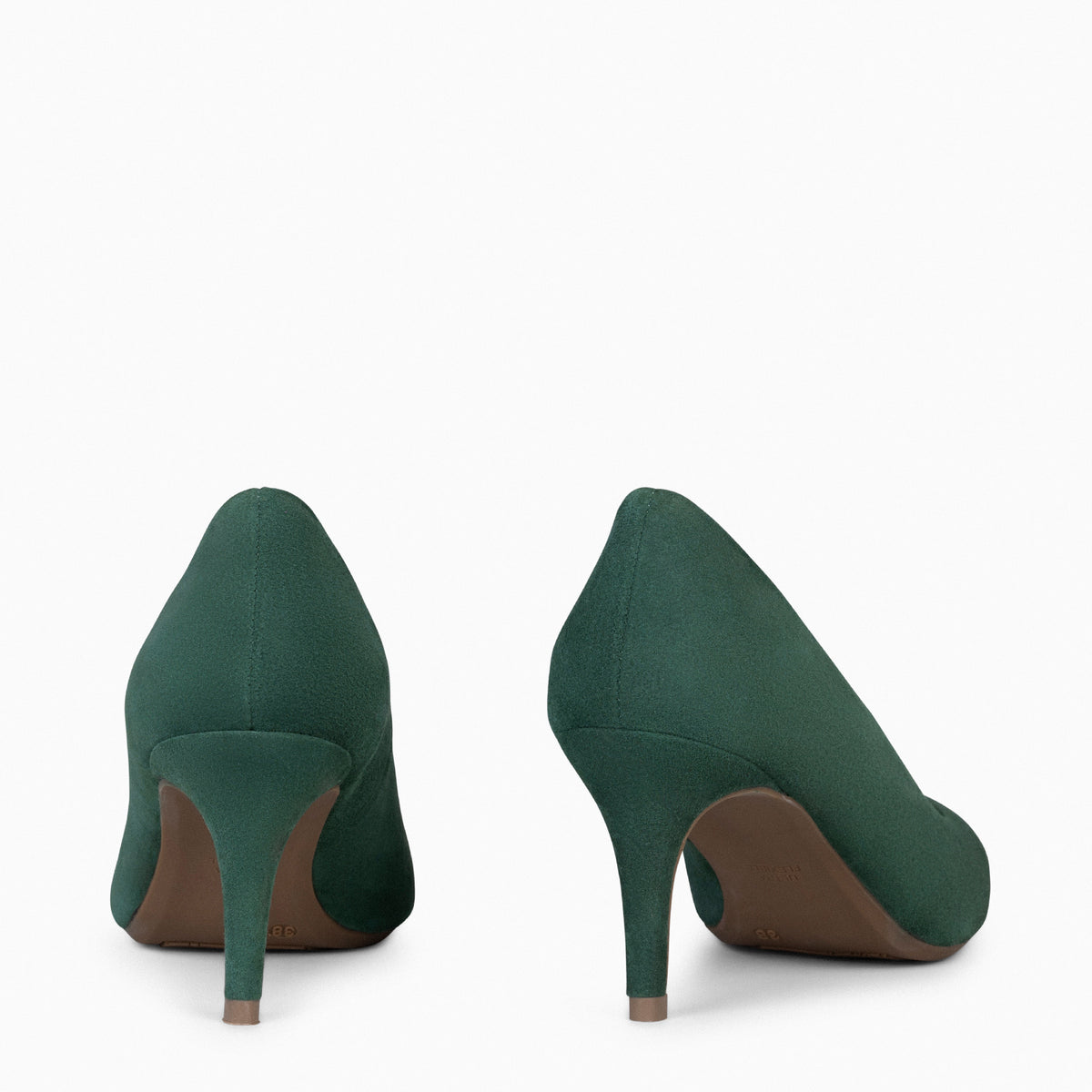 STILETTO – GREEN suede leather stilettos