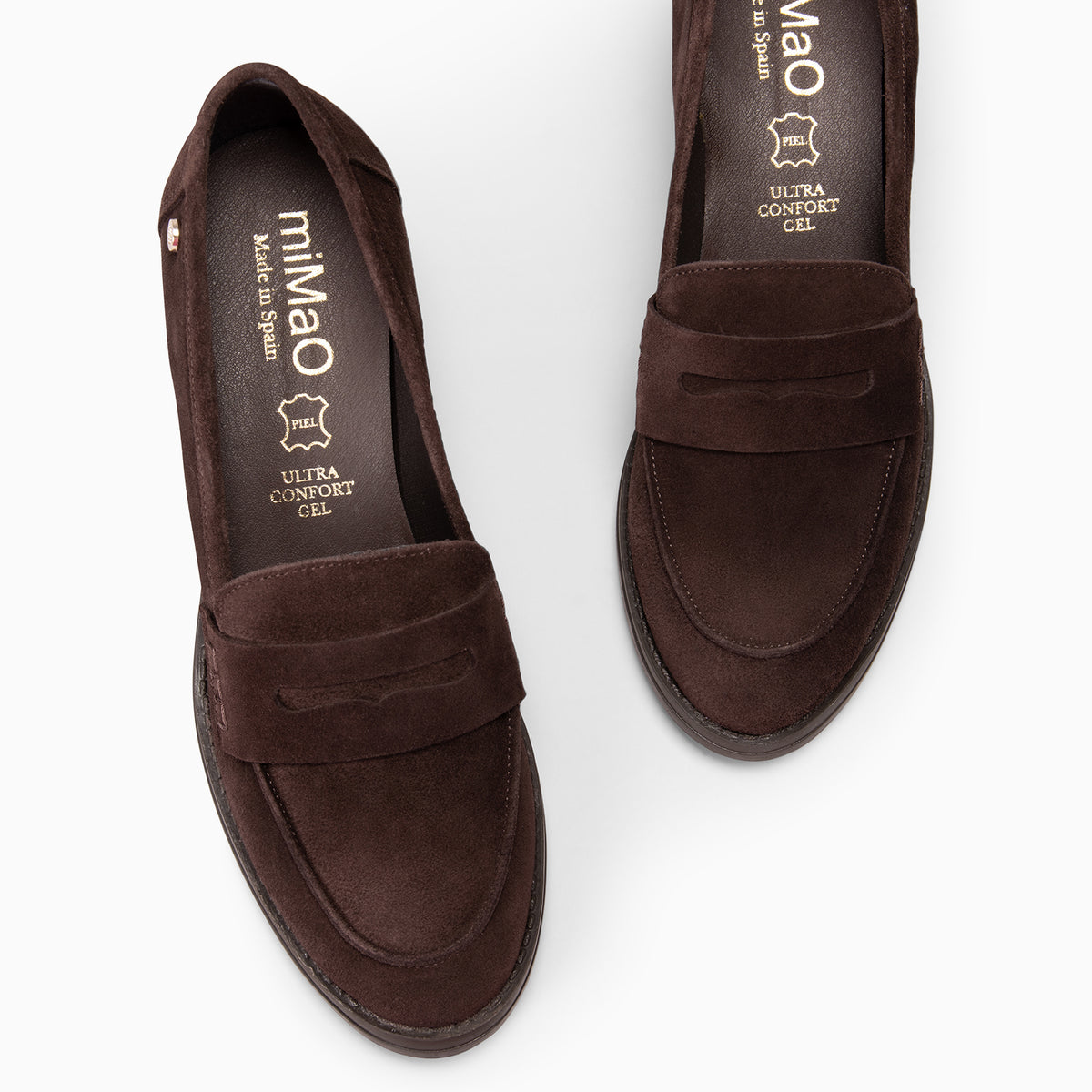 LATTÉ - BROWN Mid Heel Moccasins