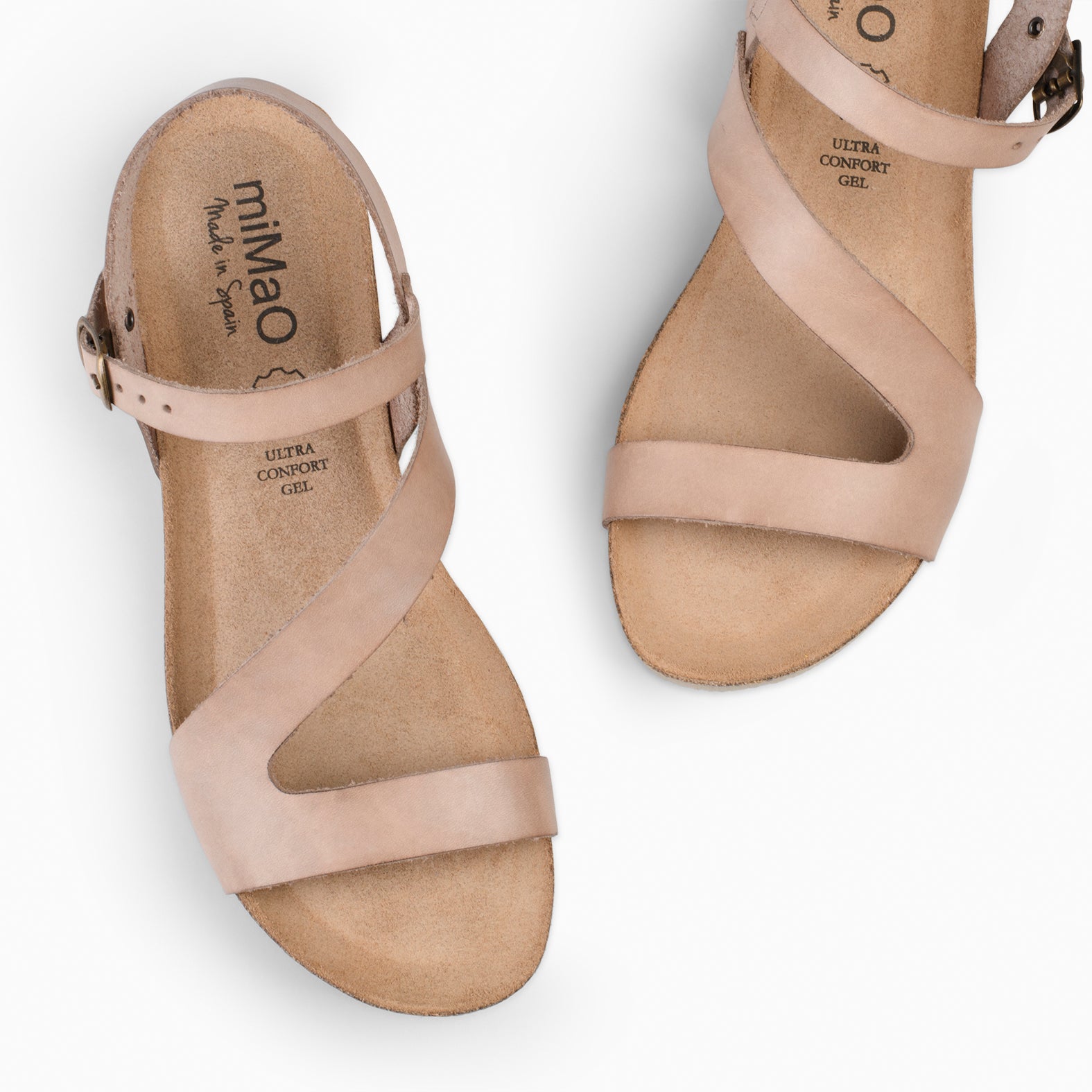 LIS – Sandalias BIO de piel de Vaquetilla TIERRA