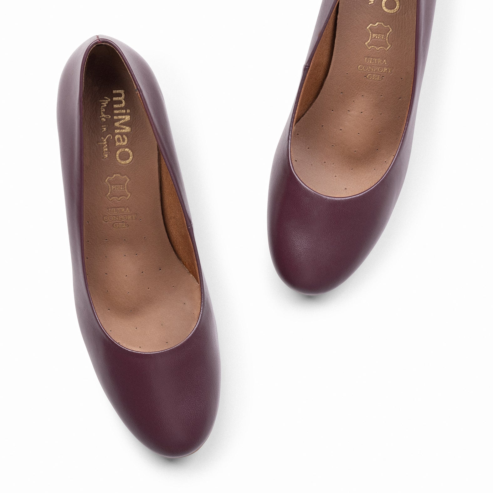 URBAN REDONDO SALON - Zapatos de tacón bajo de napa BURDEOS - miMaO ®