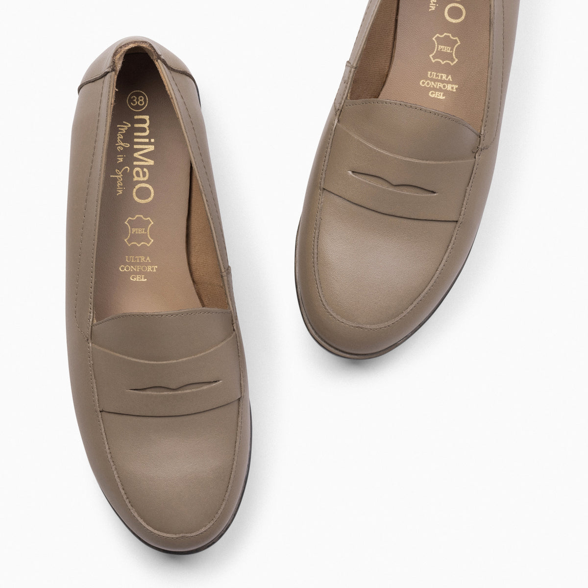 360 – TAUPE moccasins with mask