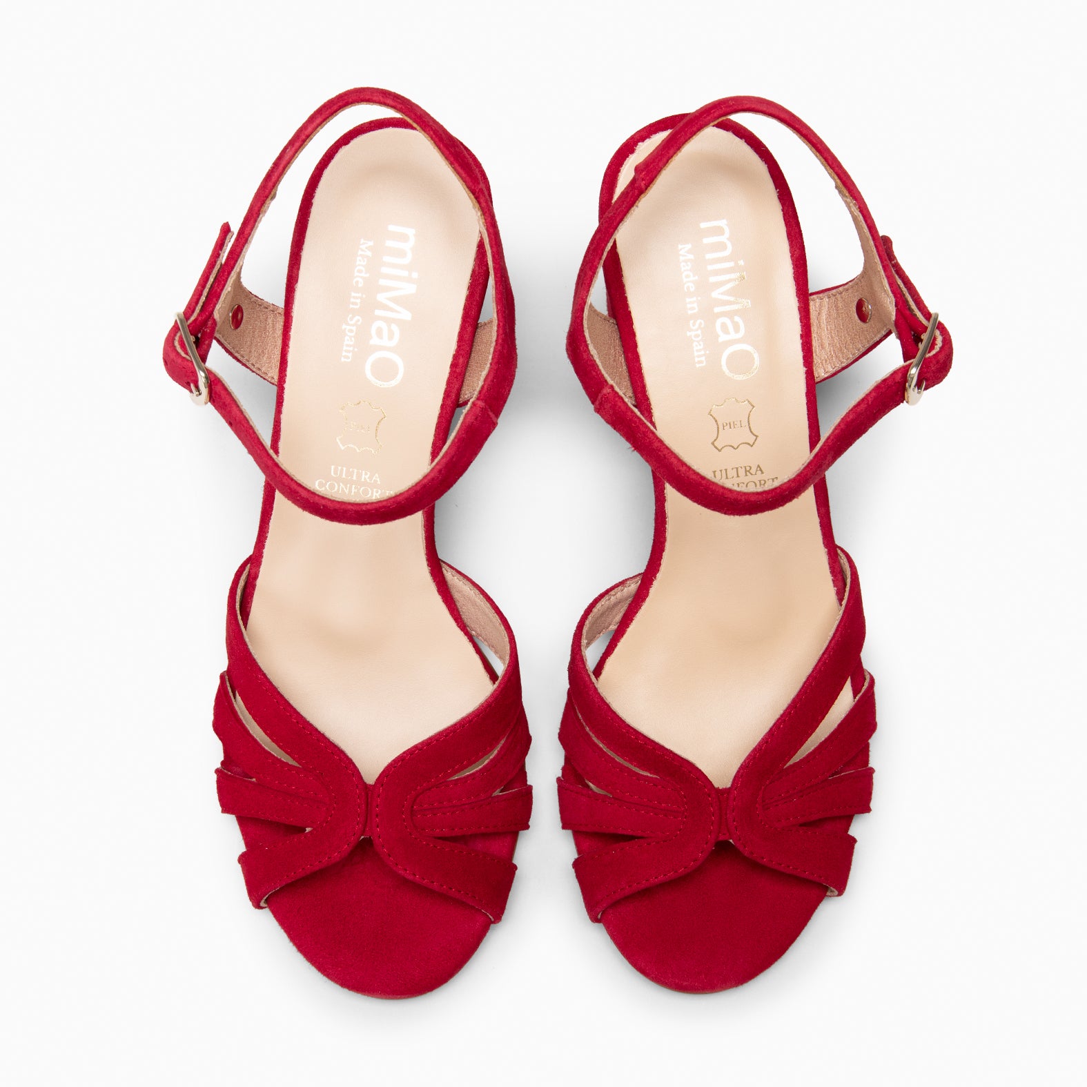 MUSE - RED BLOCK HEEL SANDALS