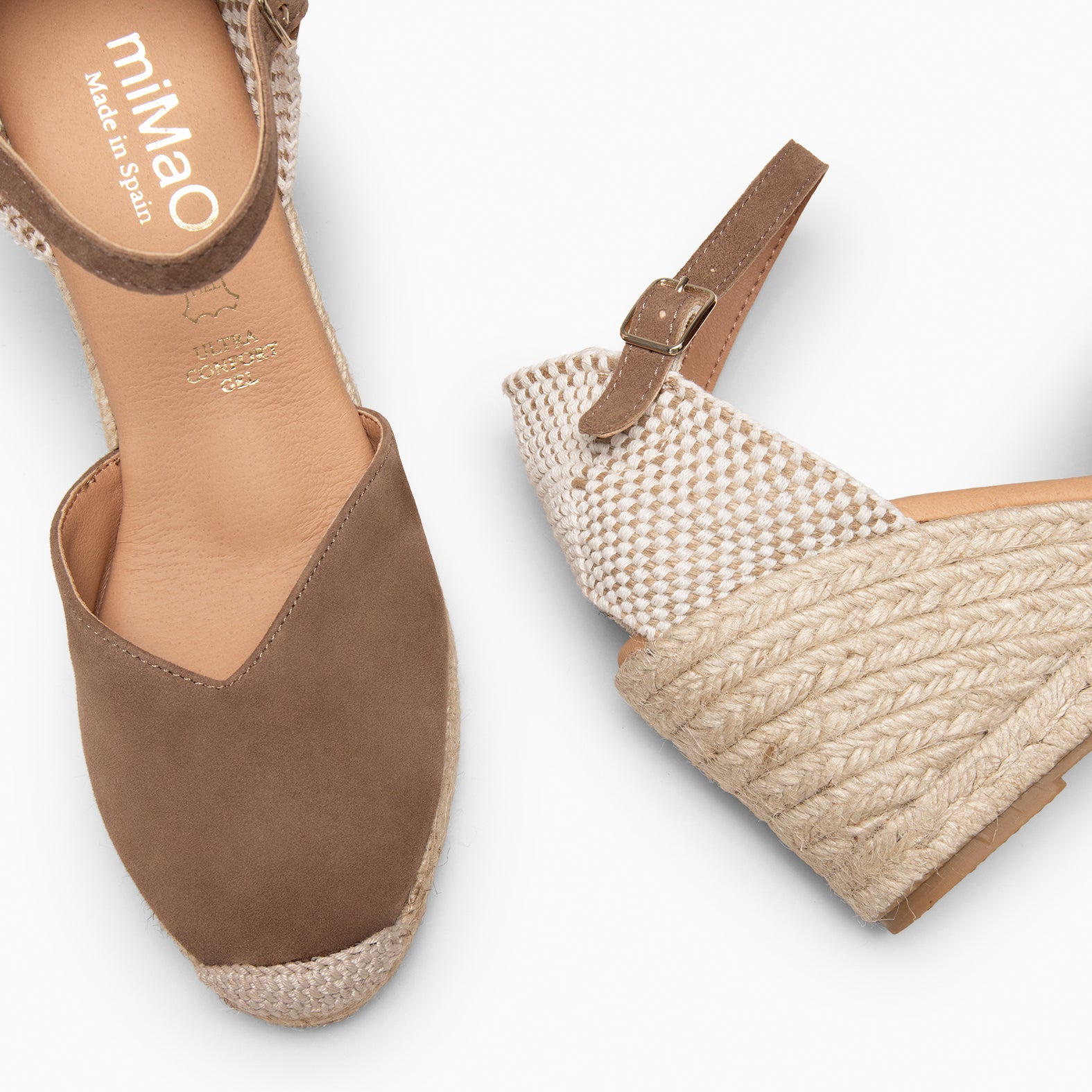 NERJA - Espadrilles à talon haut TAUPE