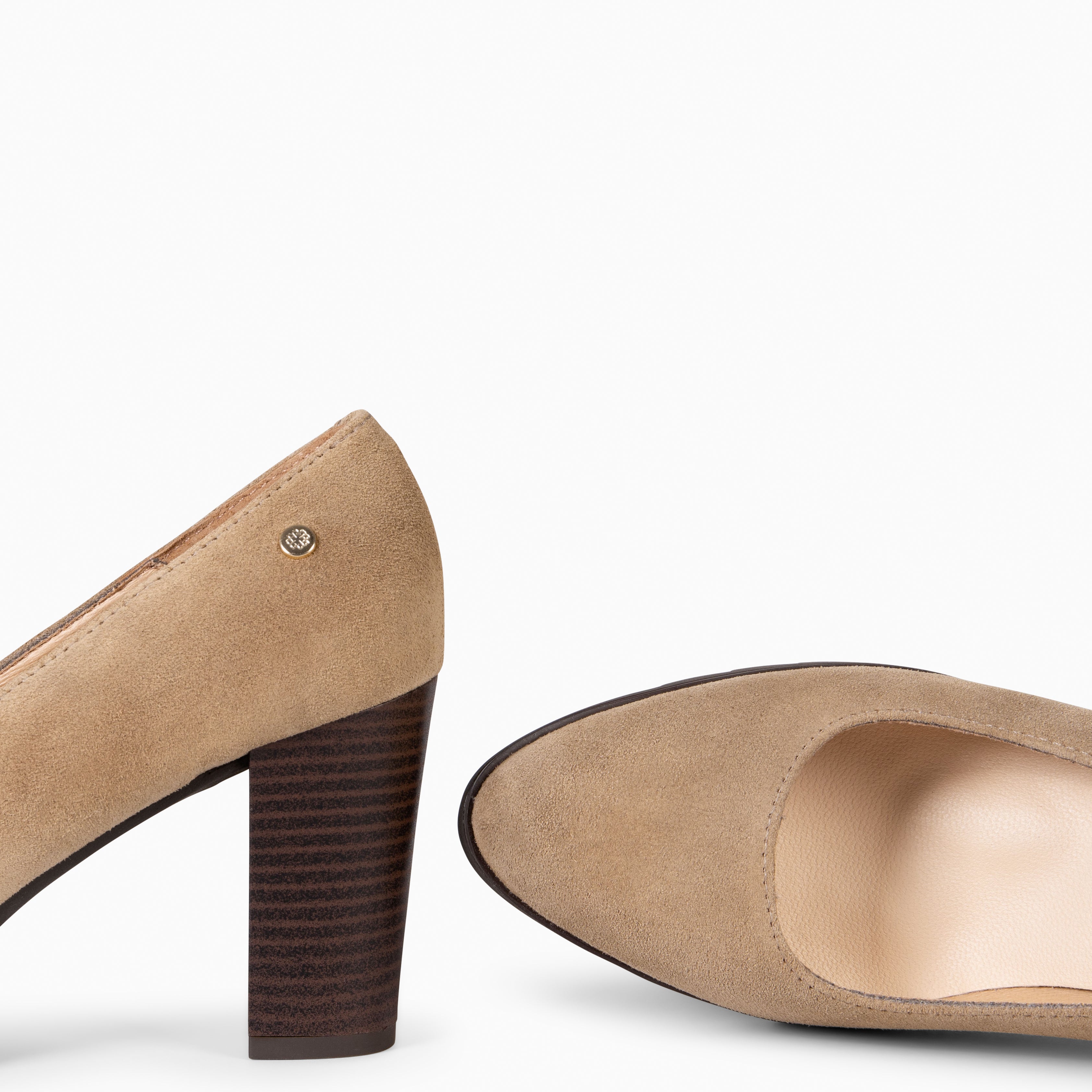 URBAN TREND - Escarpins à talon et plateforme TAUPE