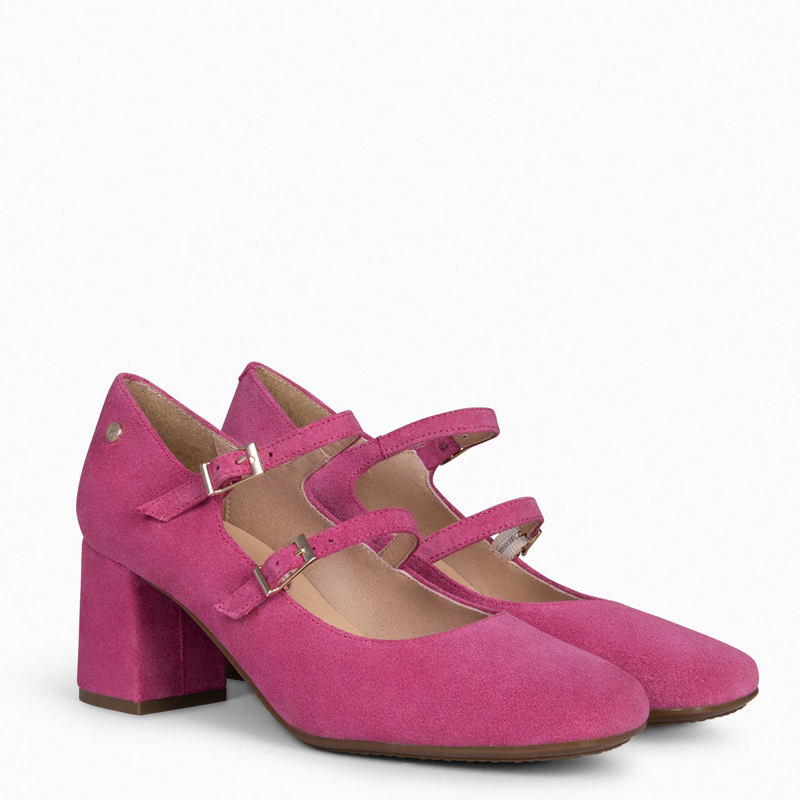 FEBRIS – FUCHSIA leather heel with straps