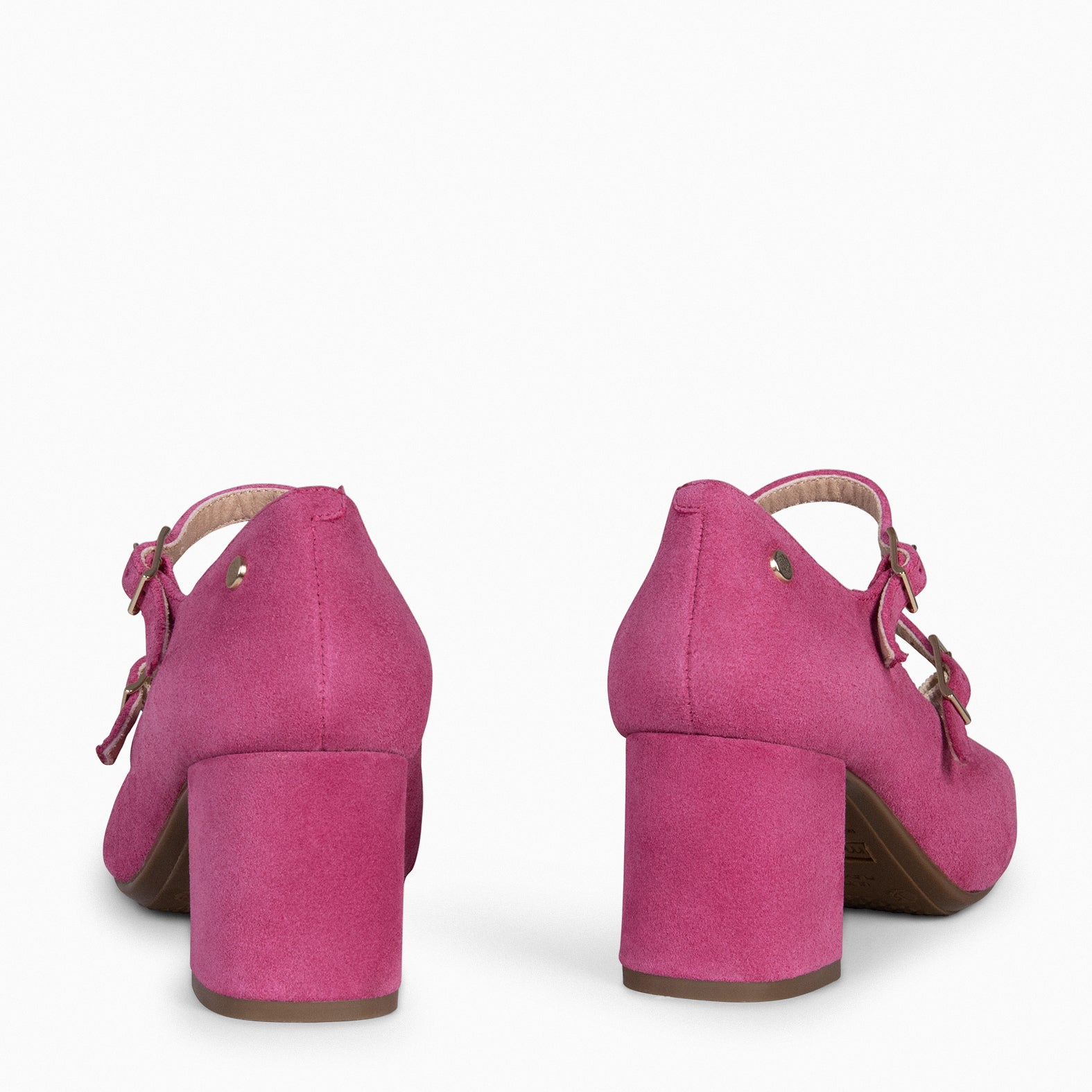 FEBRIS – FUCHSIA leather heel with straps