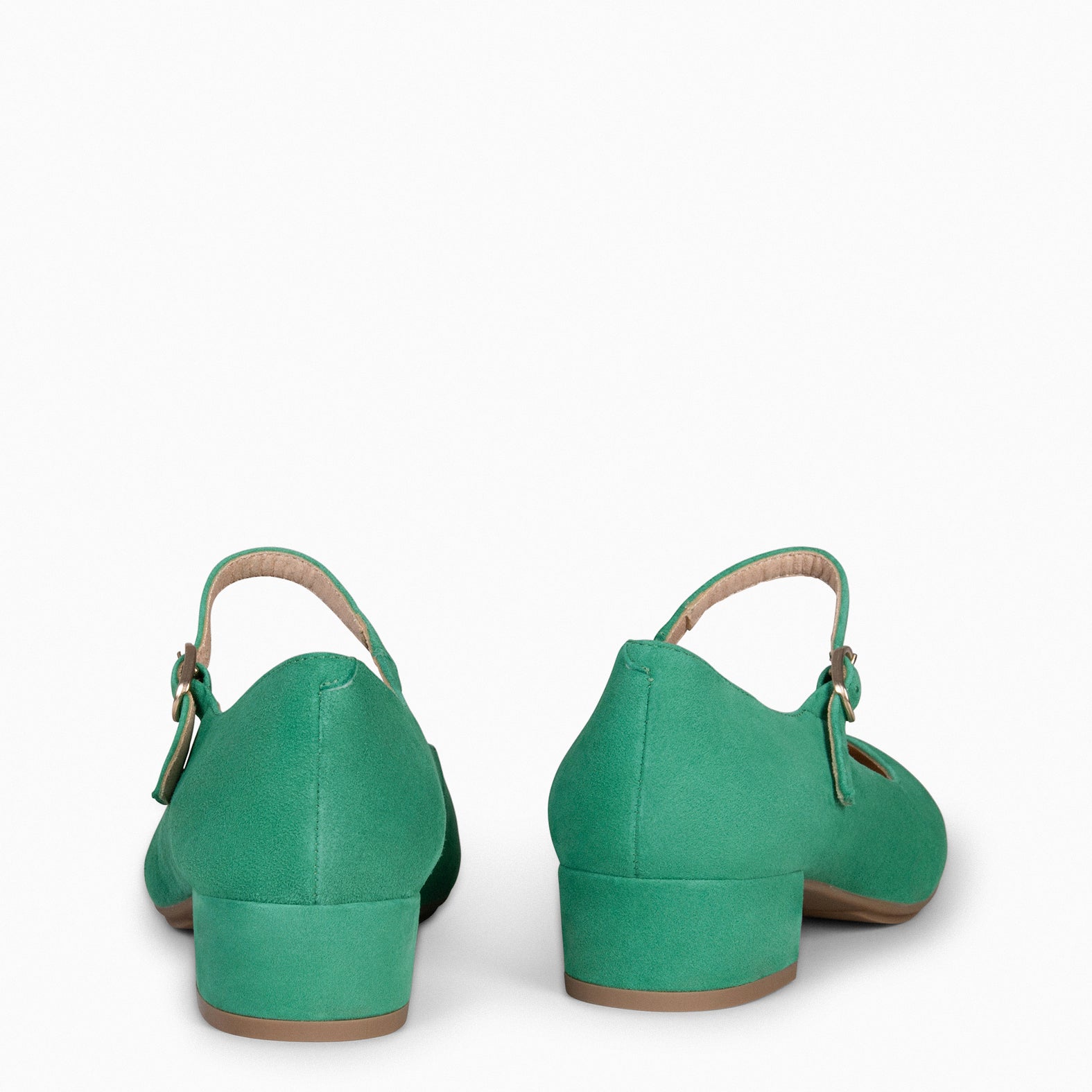 NORA - GREEN Mary-Jane with low heel