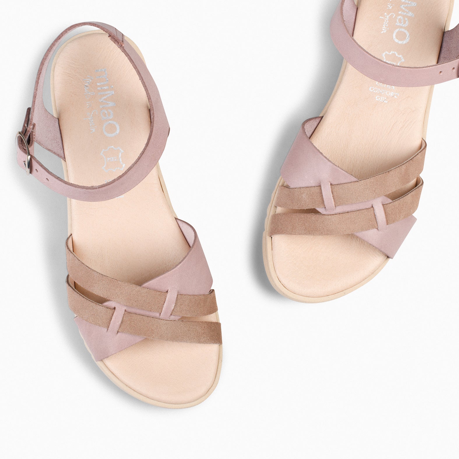 FRESH – Sandales en cuir NUDE