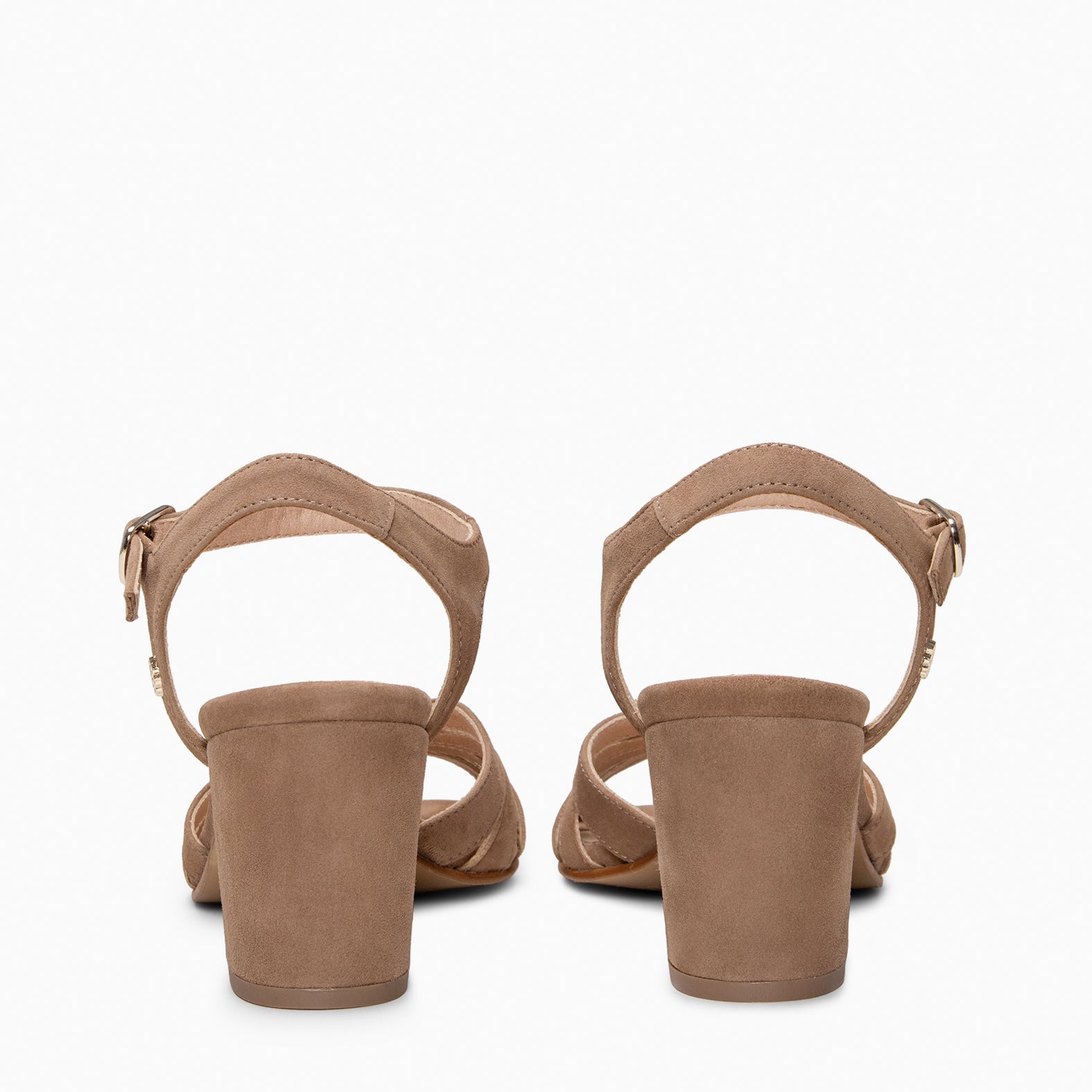 MUSA – Sandalias de Tacón ancho TAUPE