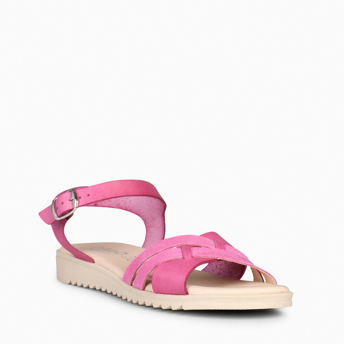 FRESH – Sandales en cuir FUCHSIA