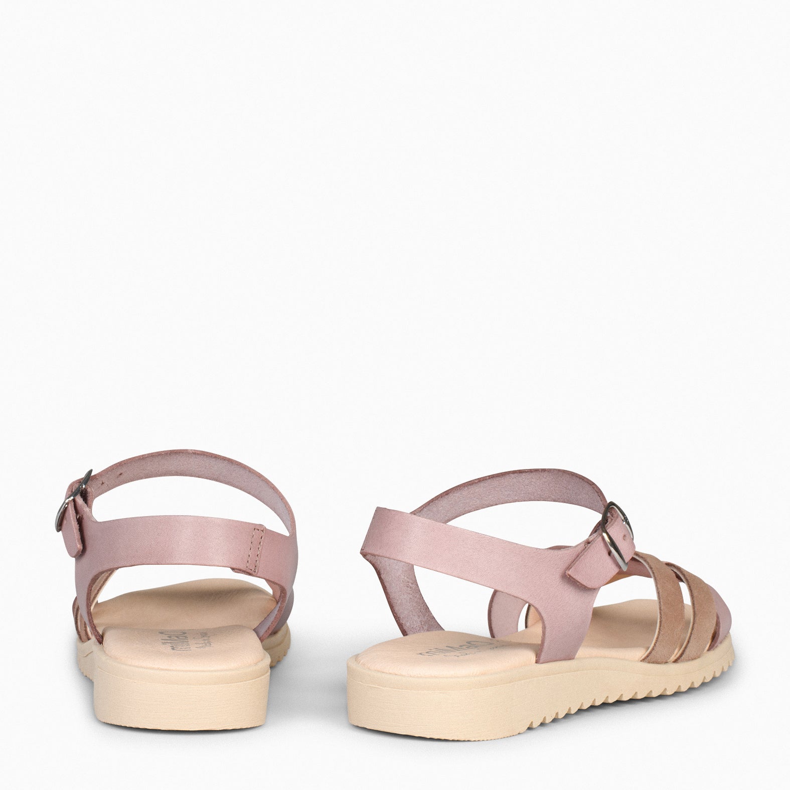 FRESH – TAUPE low wedge leather sandals