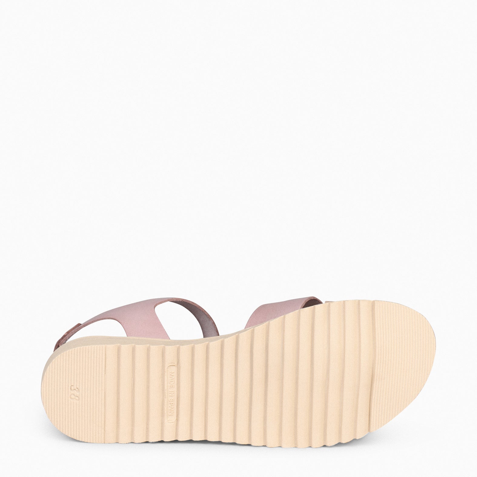 FRESH – TAUPE low wedge leather sandals