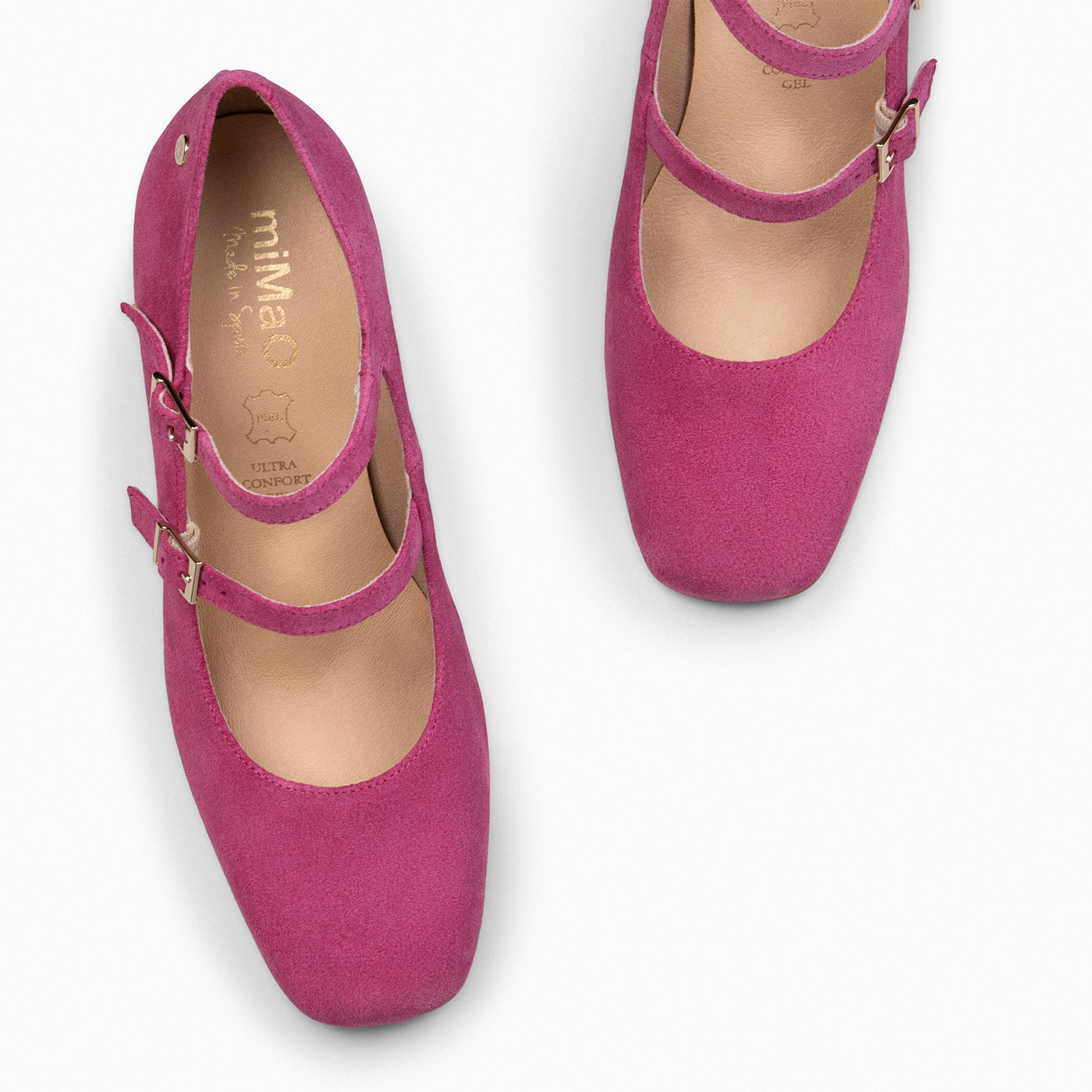FEBRIS – FUCHSIA leather heel with straps