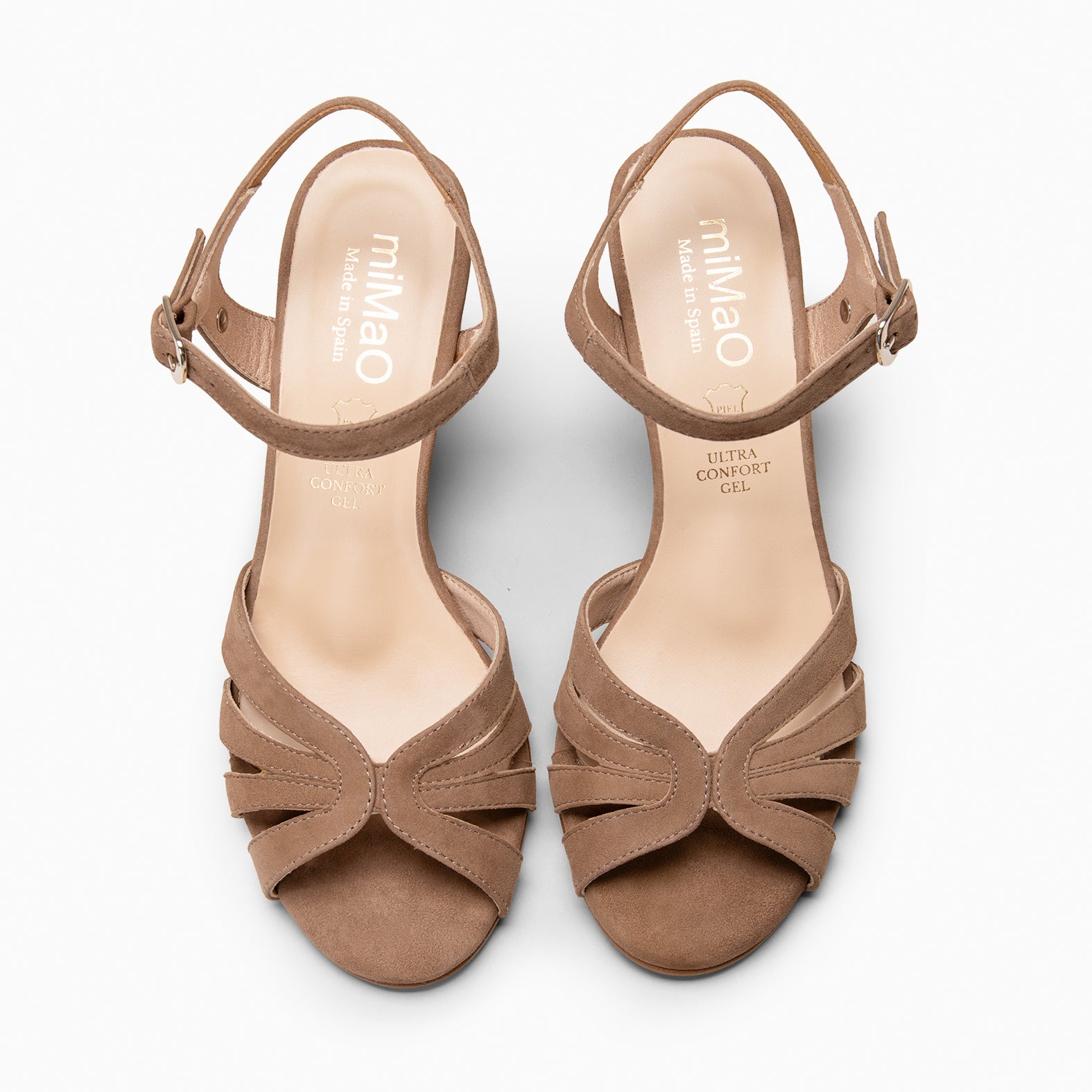 MUSA – Sandalias de Tacón ancho TAUPE