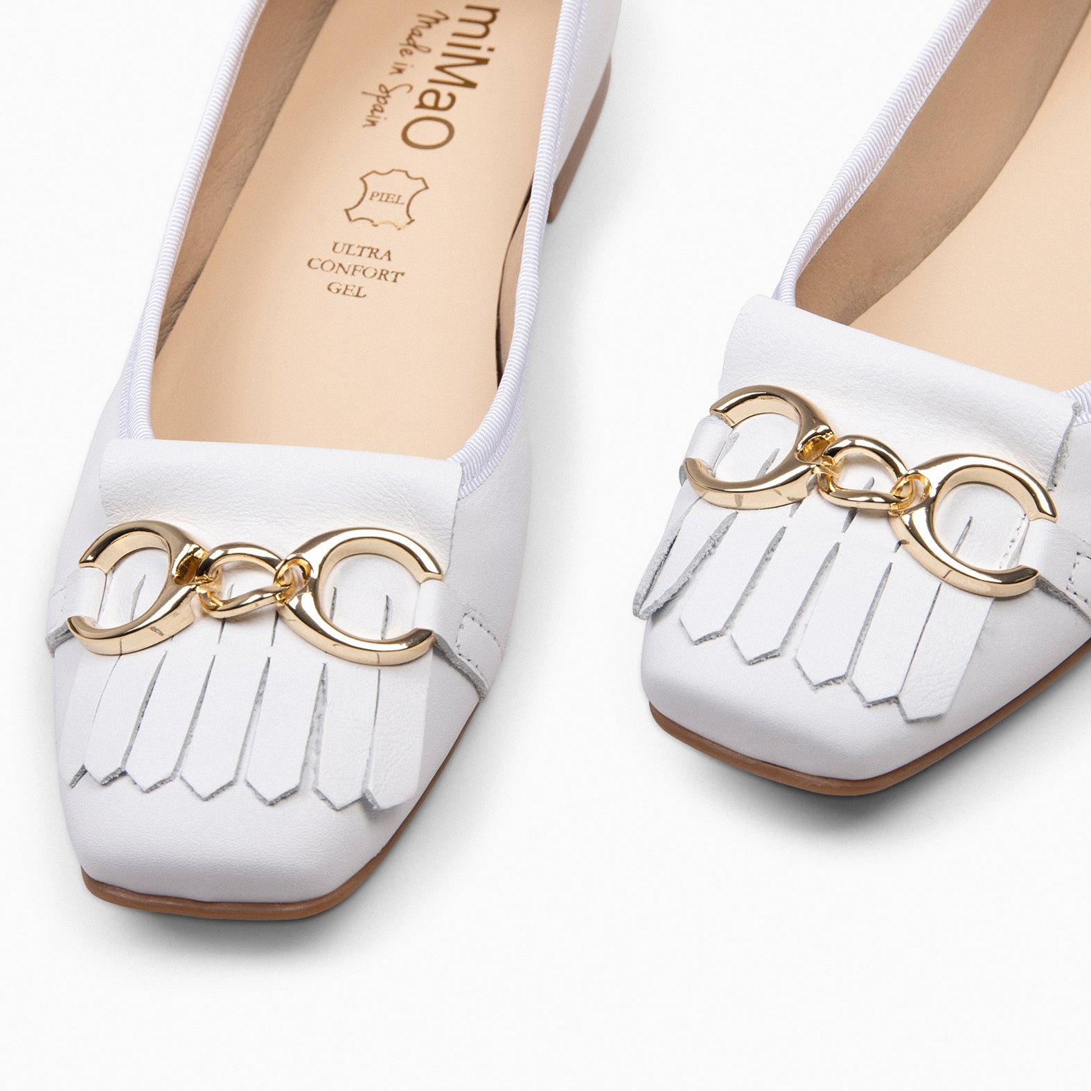 ZOY - Manoletina con puntera cuadrada BLANCO