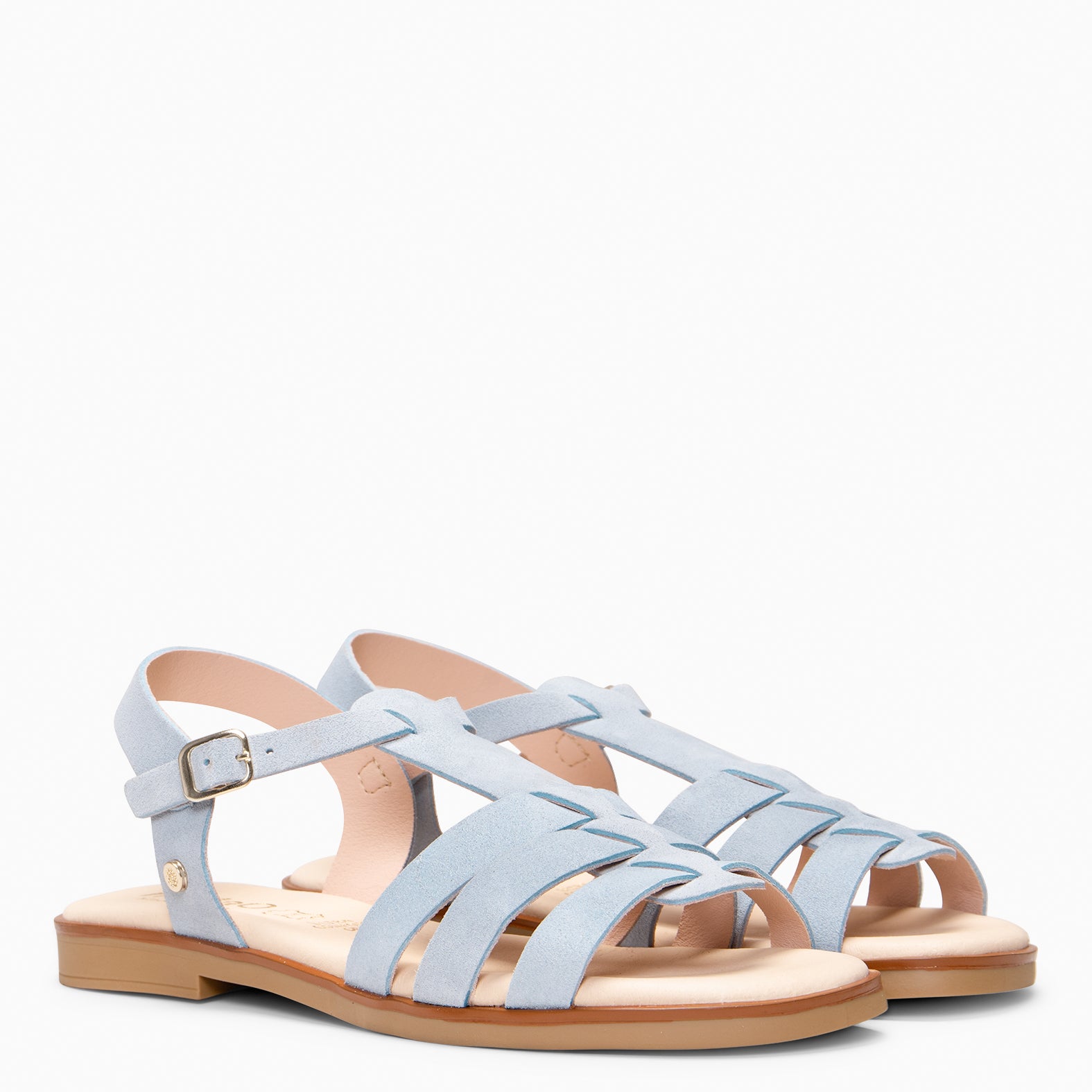 NAIRA - Blue slides sandal leather