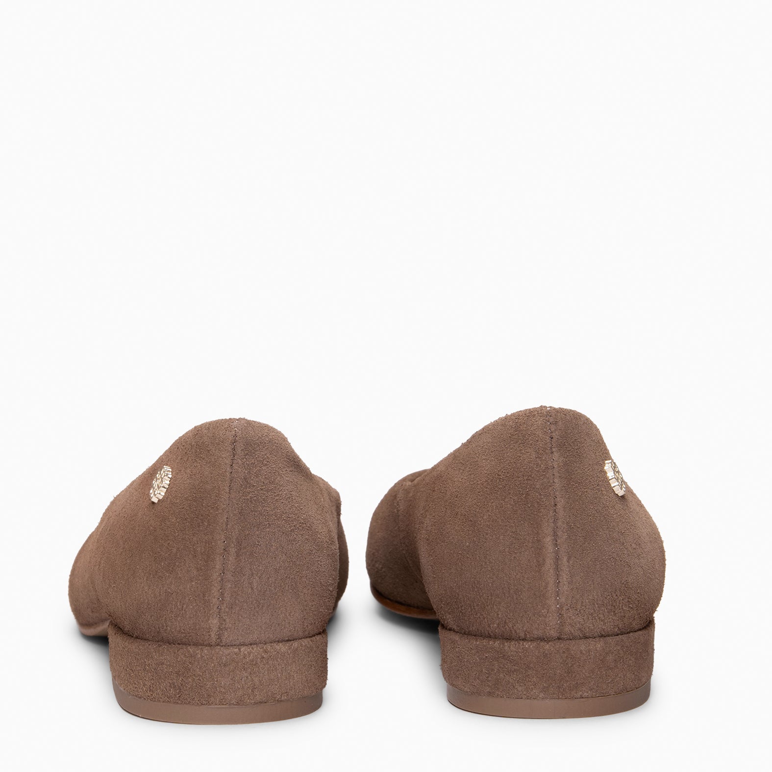 CHLOE - Ballerines en daim à bout rond TAUPE