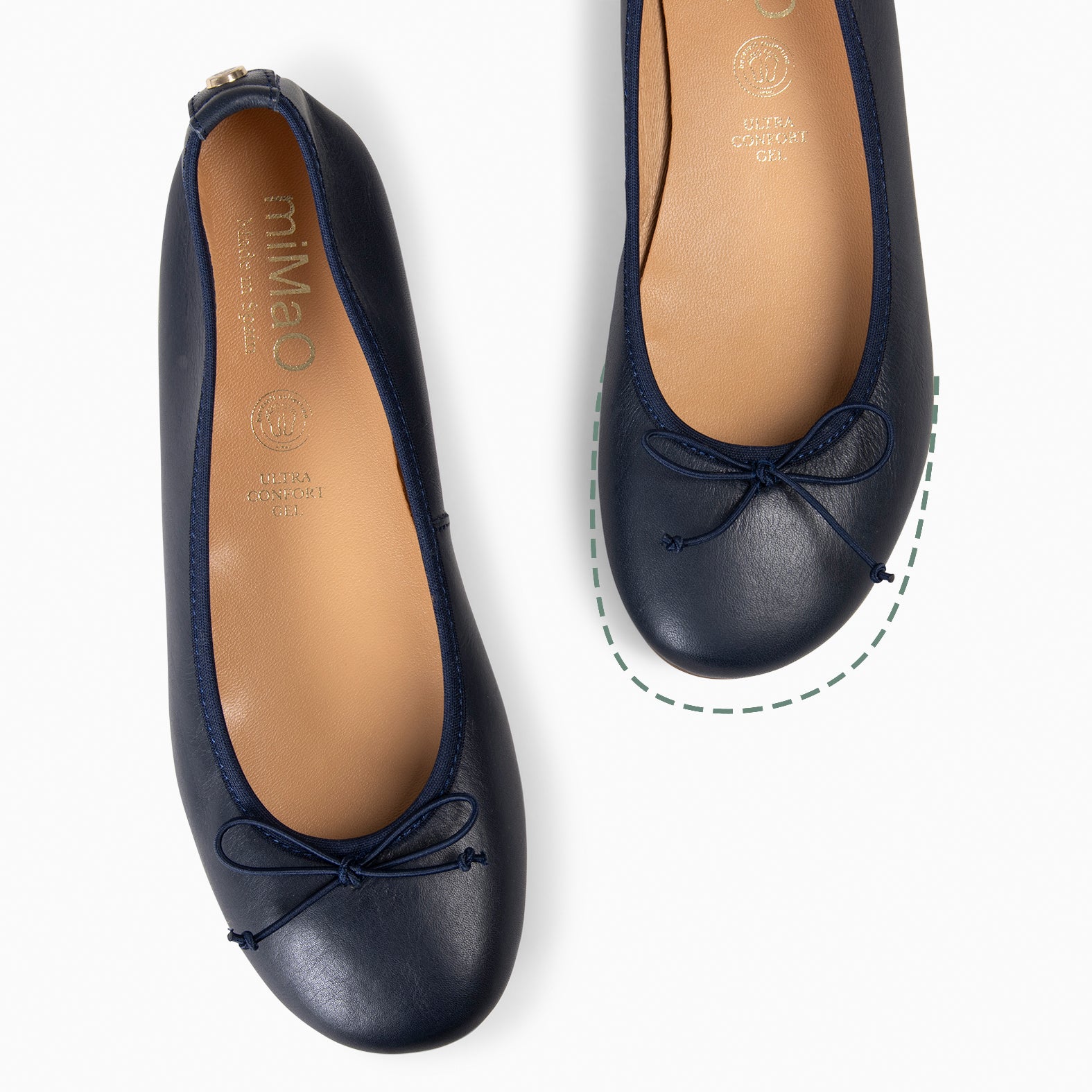 CAMPANILLA - Ballerines Baresoft à nœud BLEU MARINE