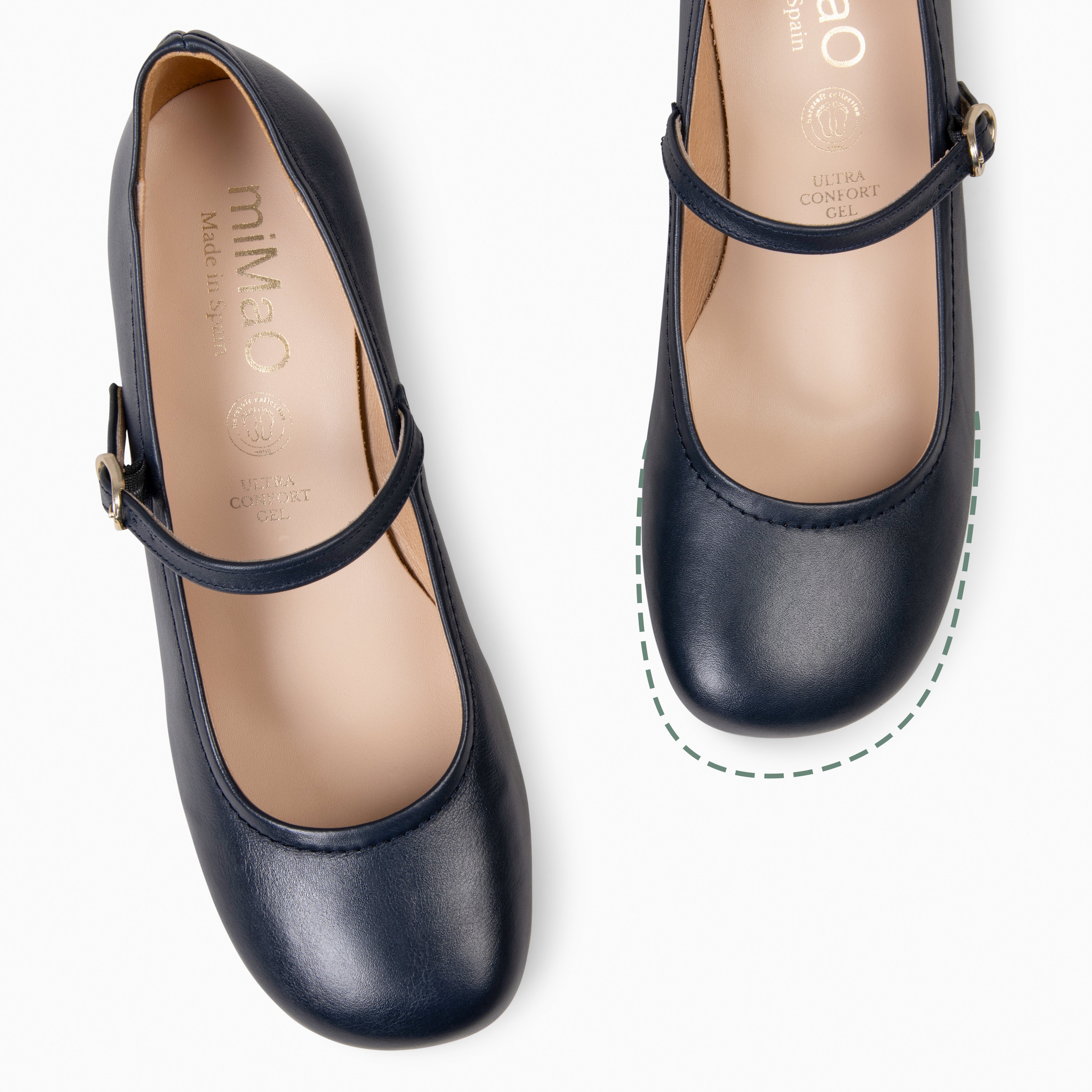 ROSALÍA - MERCEDITAS DE TACÓN ESTILO BARESOFT MARINO - miMaO ®