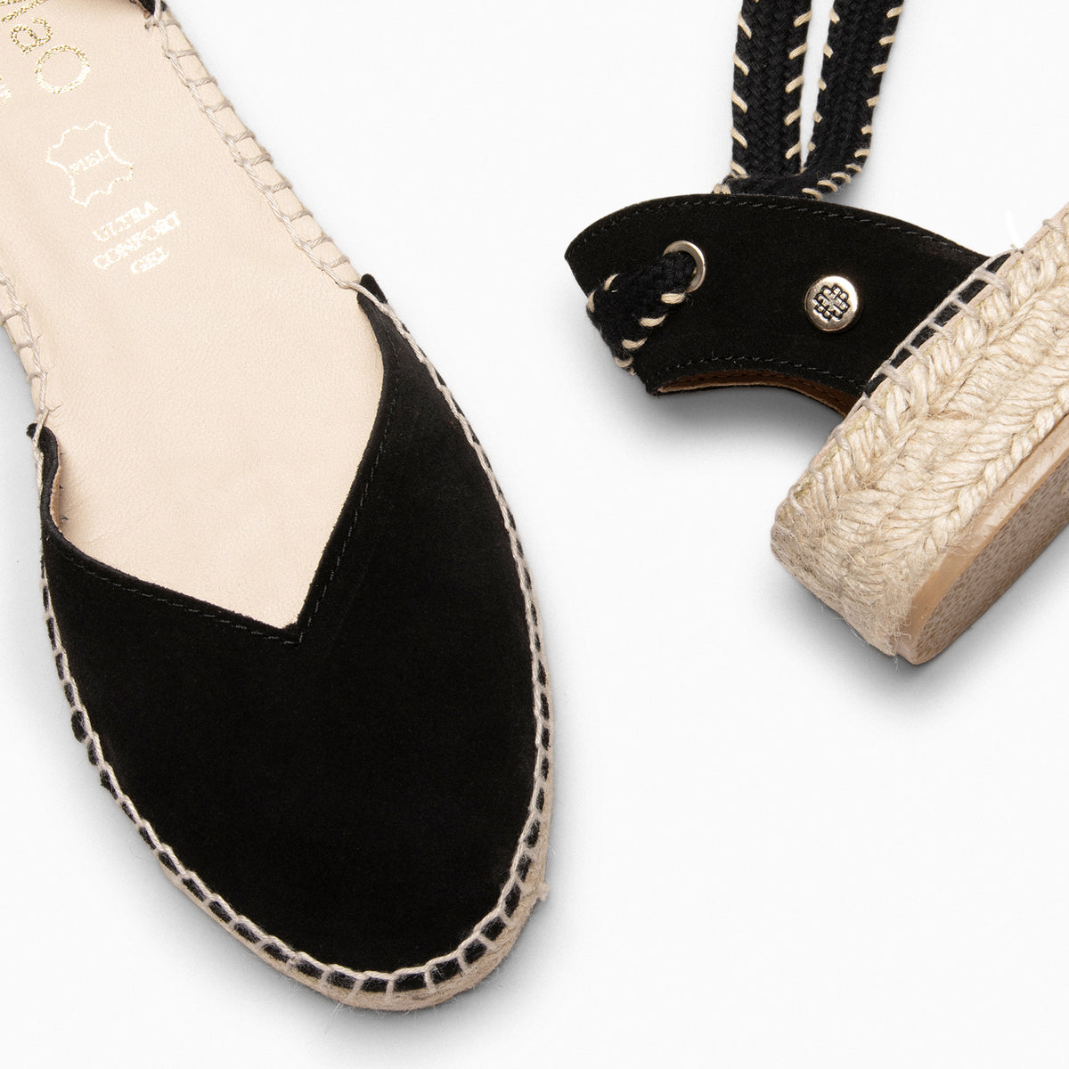 LAGOS – Espadrilles à petit talon NOIR