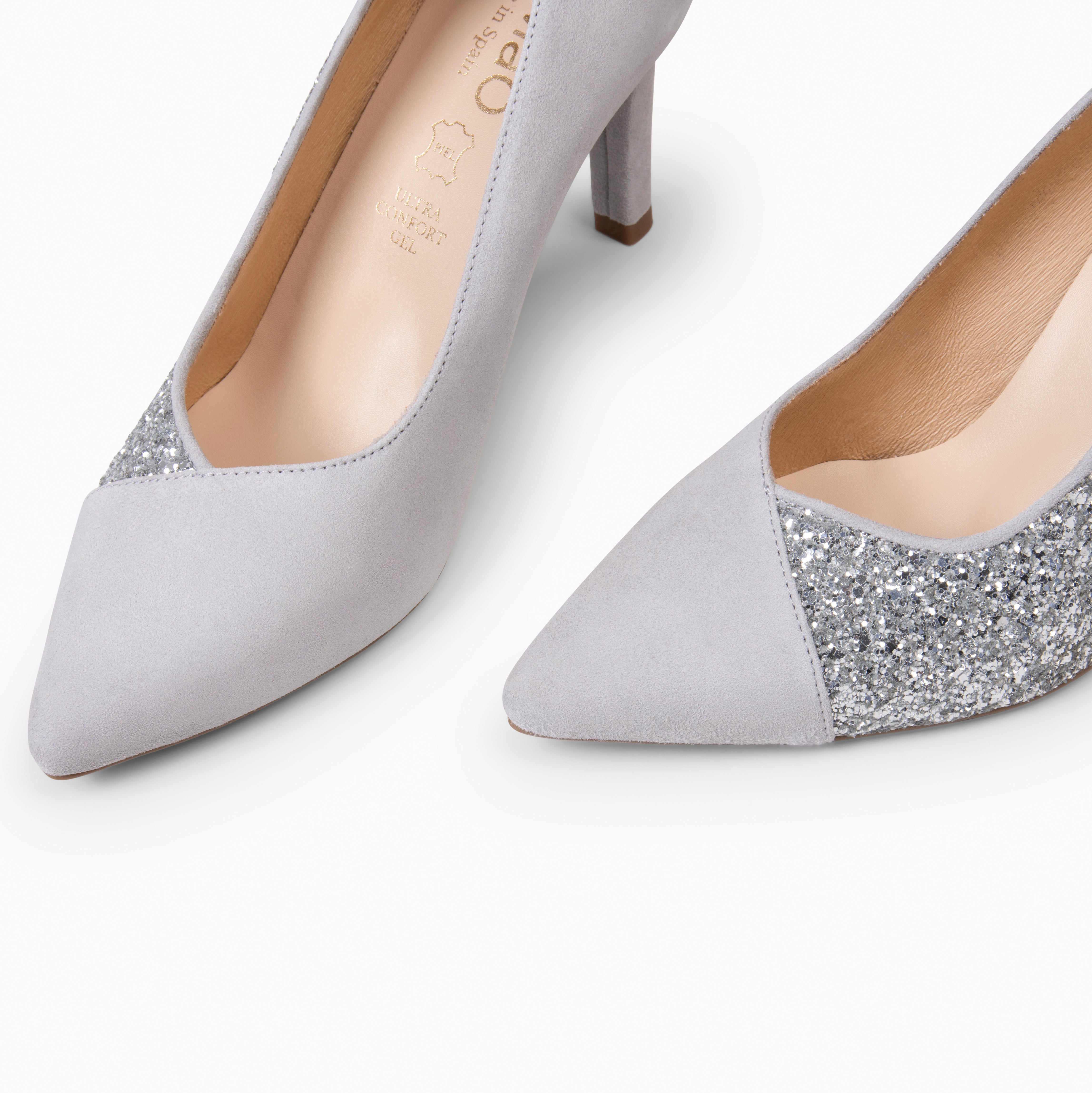 GLAM NIGHT - GREY HIGH HEEL WITH GLITTER