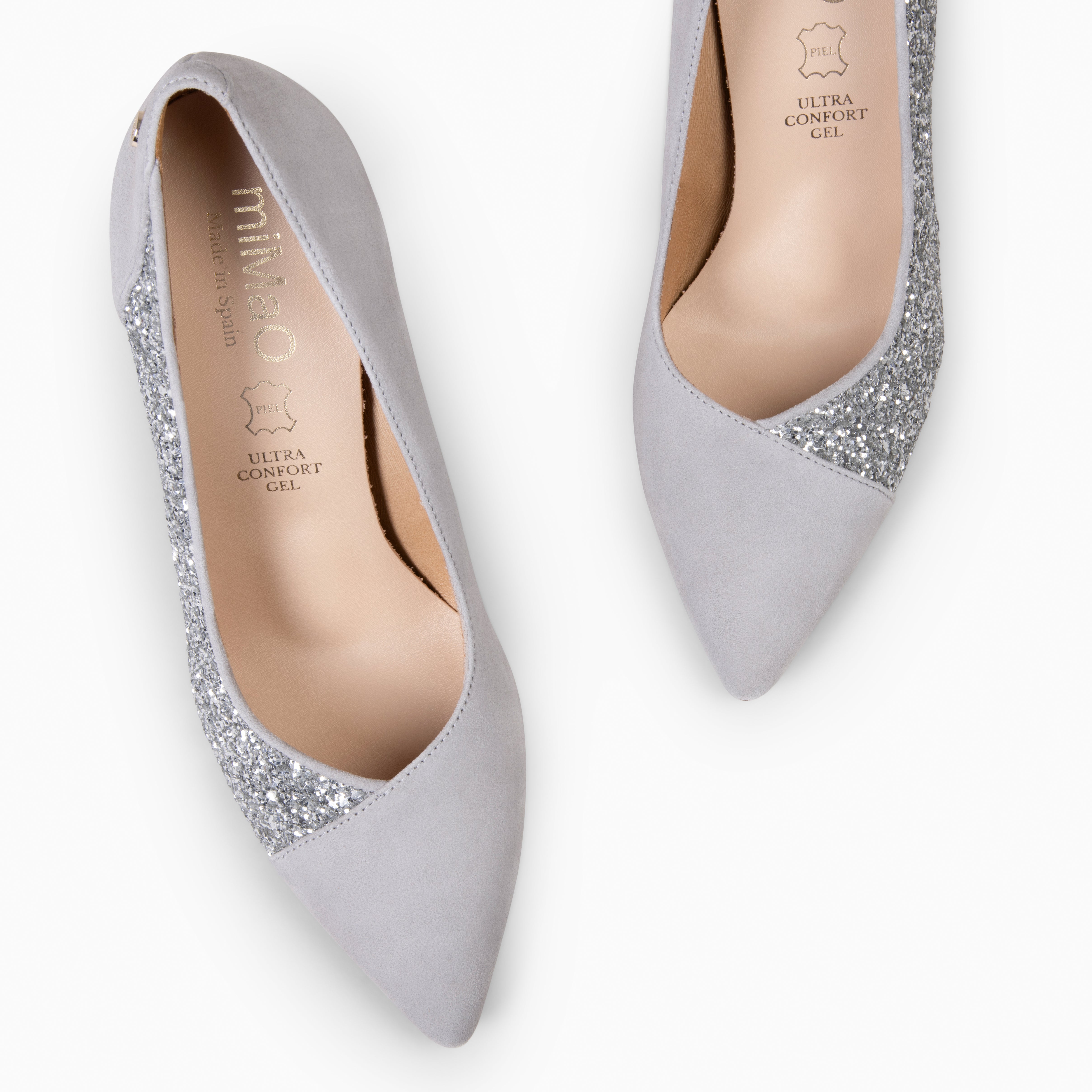 GLAM NIGHT - GREY HIGH HEEL WITH GLITTER