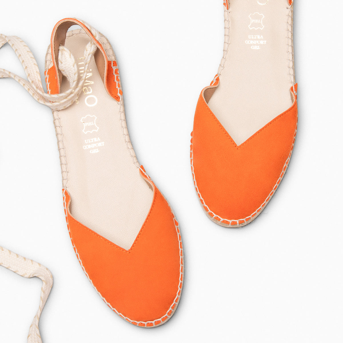 LAGOS – Espadrilles à petit talon ORANGE