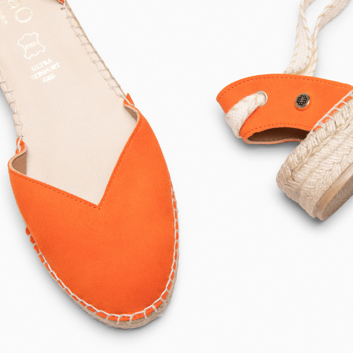 LAGOS – Espadrilles à petit talon ORANGE