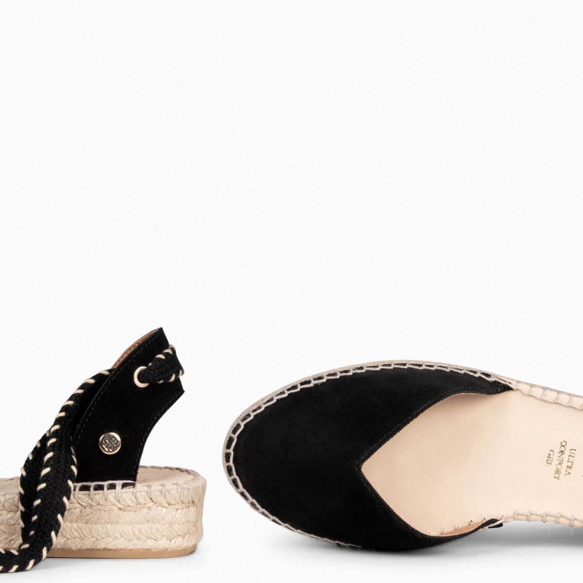 LAGOS – Espadrilles à petit talon NOIR