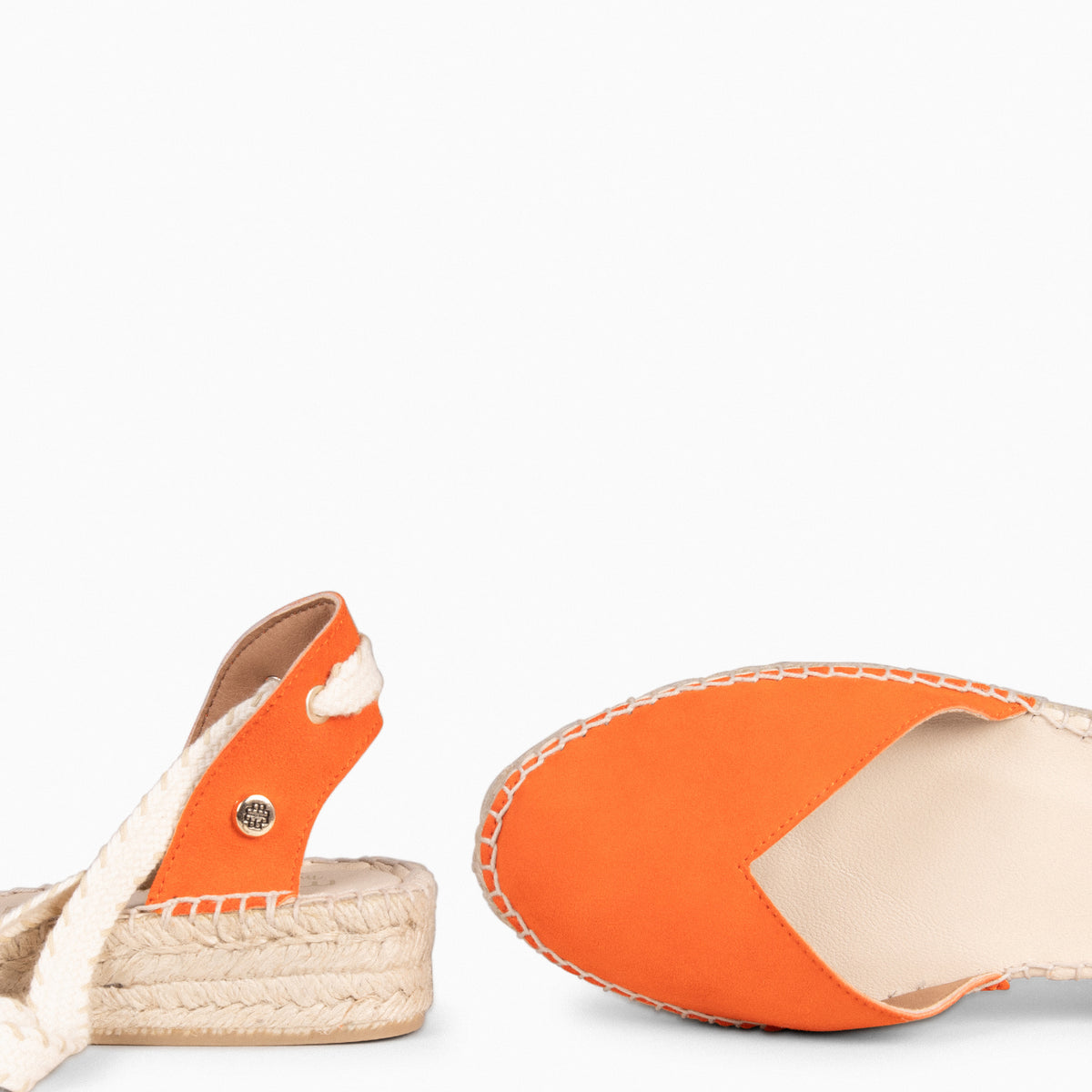 LAGOS – Espadrilles à petit talon ORANGE