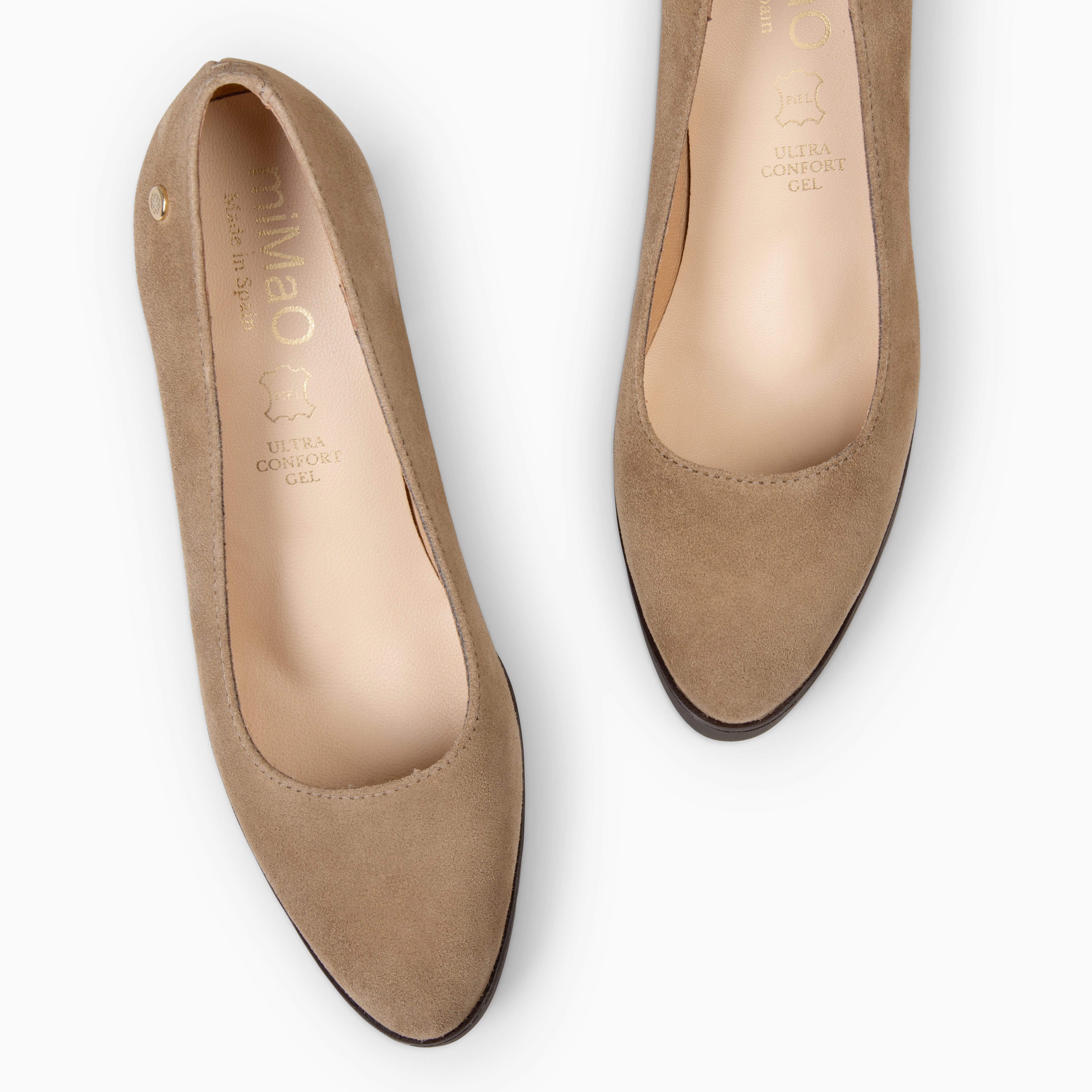 URBAN TREND - Escarpins à talon et plateforme TAUPE