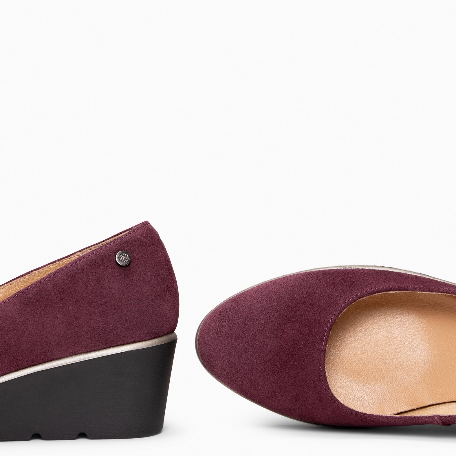 IRIS - BURGUNDY Wedge ballerina