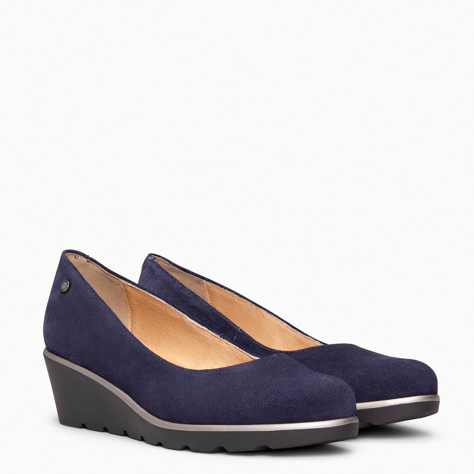 IRIS - Bailarina MARINO con cuña de piel