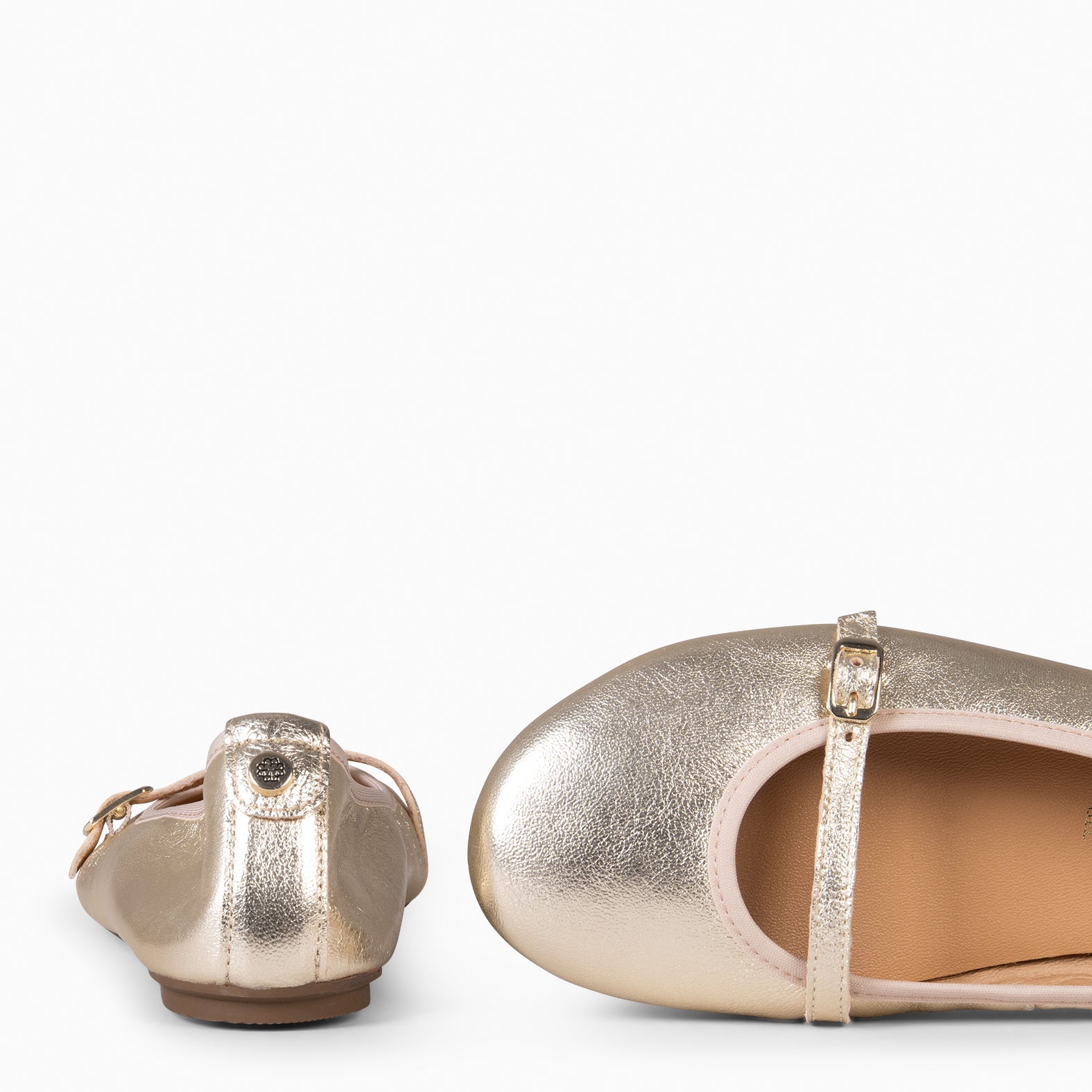 MANDY - GOLDEN FLAT BALLERINA BARESOFT