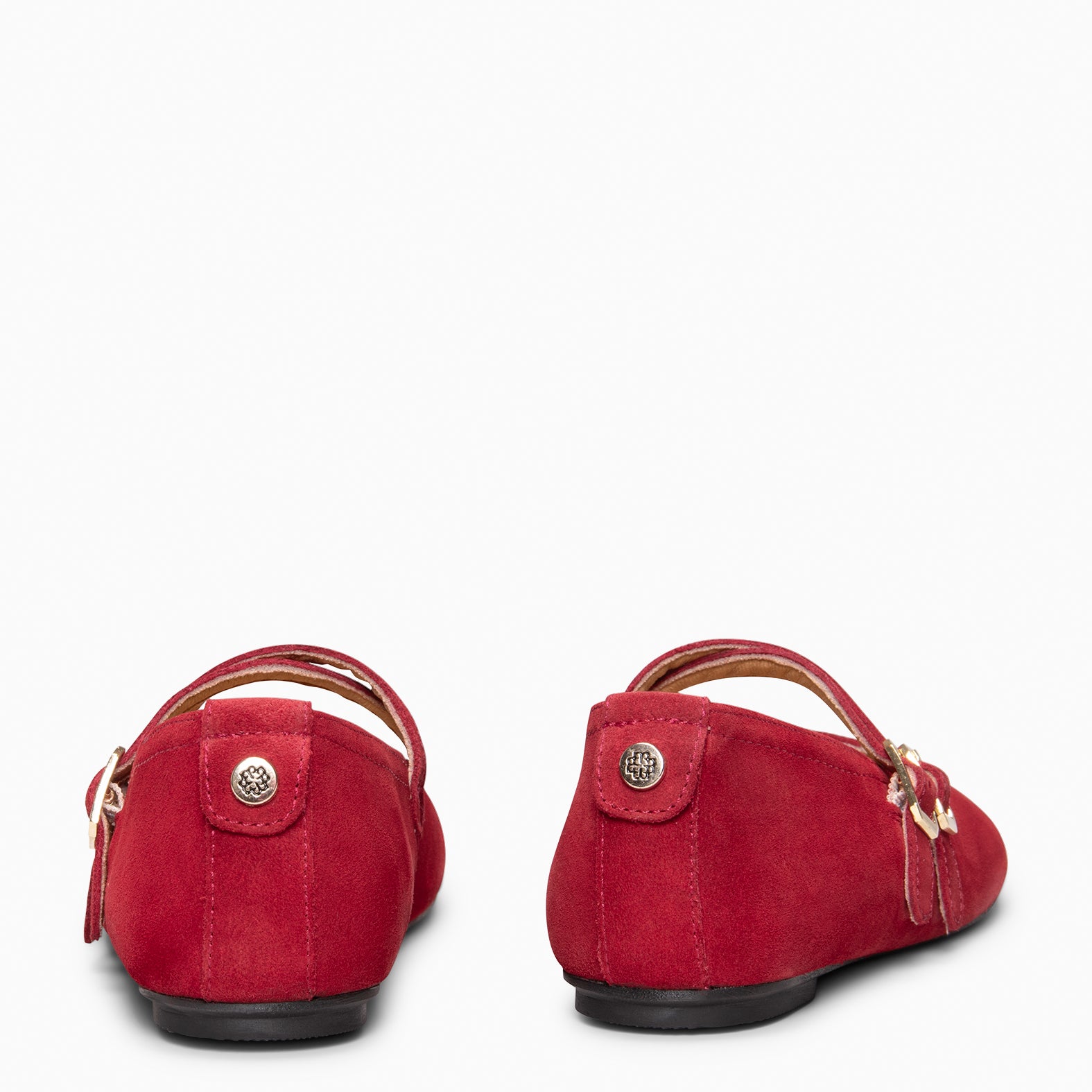 AMAPOLA - Mary Jane à lanières croisées en daim BORDEAUX