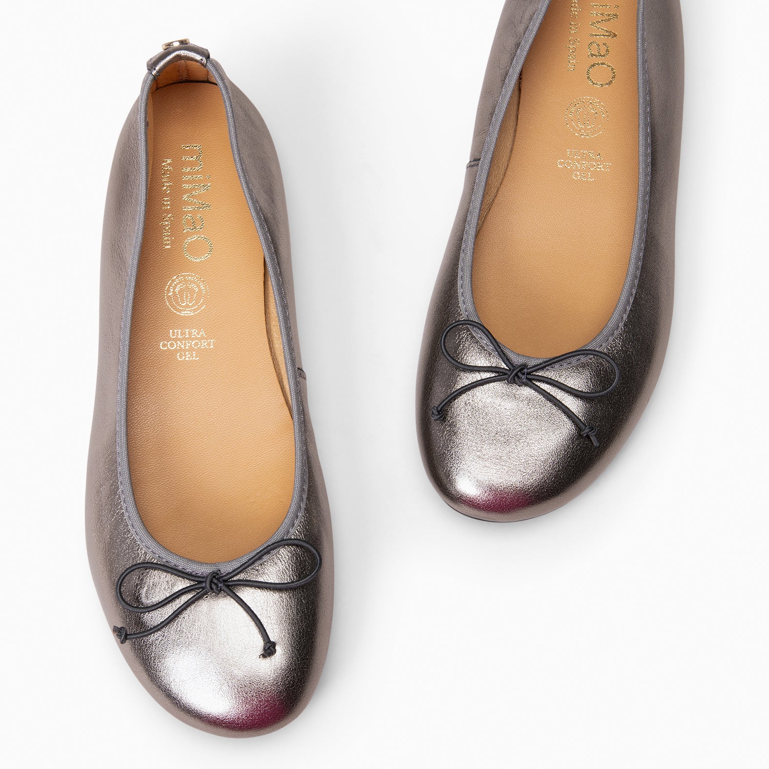 CAMPANILLA - GREY ballerine with bow baresoft