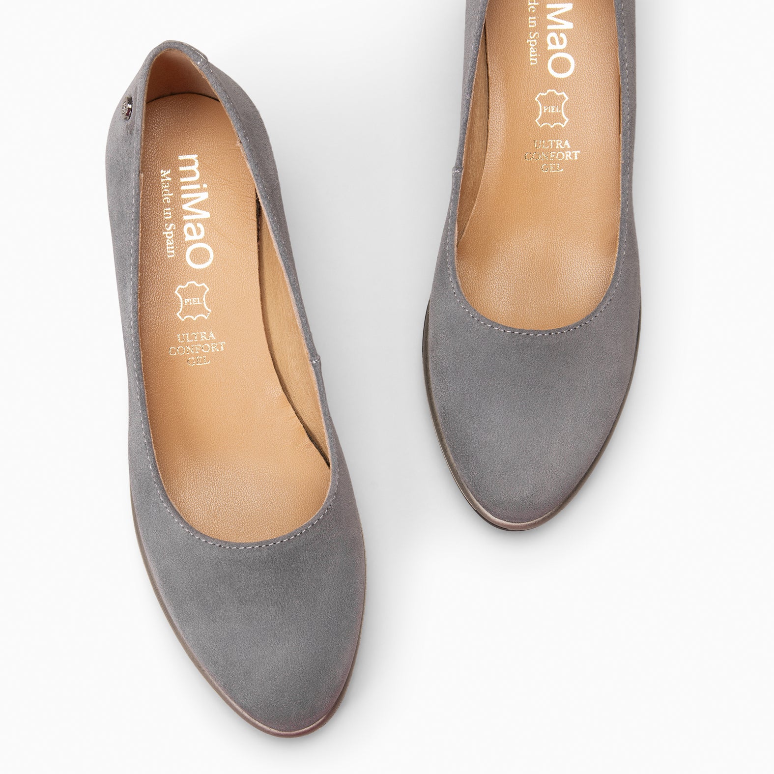 IRIS - Bailarina GRIS con cuña de piel