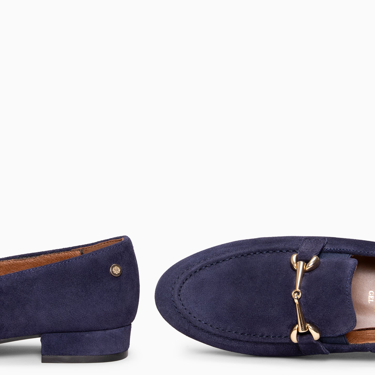 SERENA - Mocassins en daim à petit talon BLEU MARINE