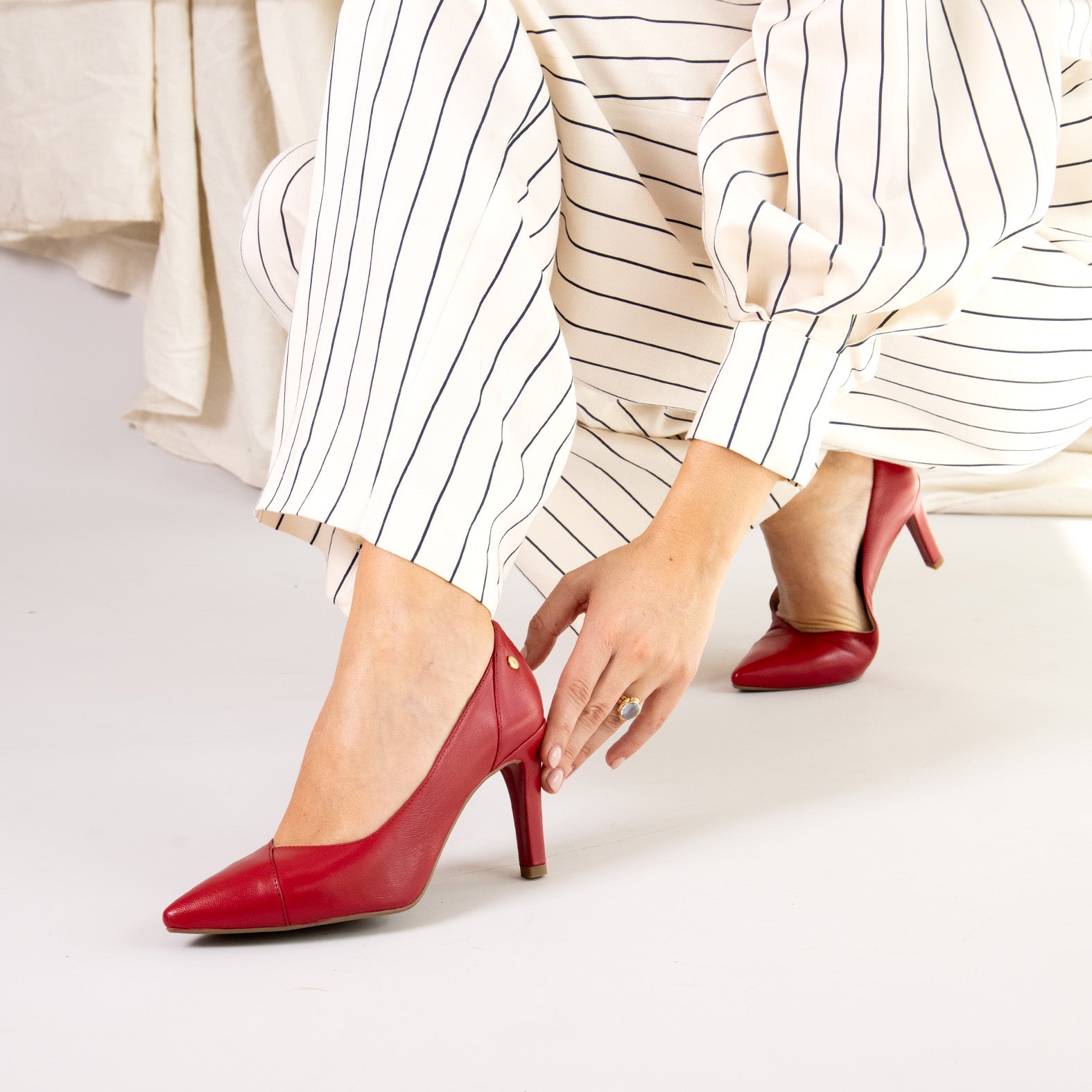 GLAM - Zapatos elegantes de tacón alto ROJO