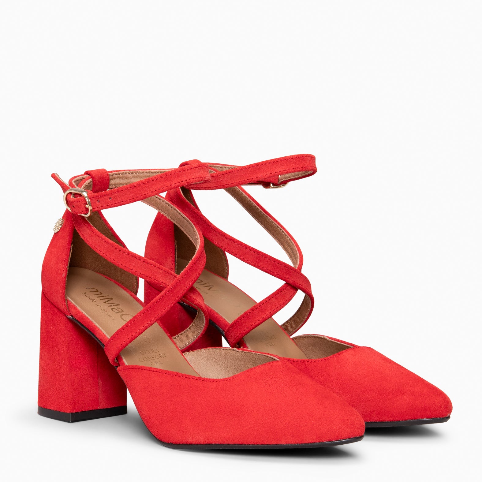 ARIEL - Zapato de tacón ancho ROJO