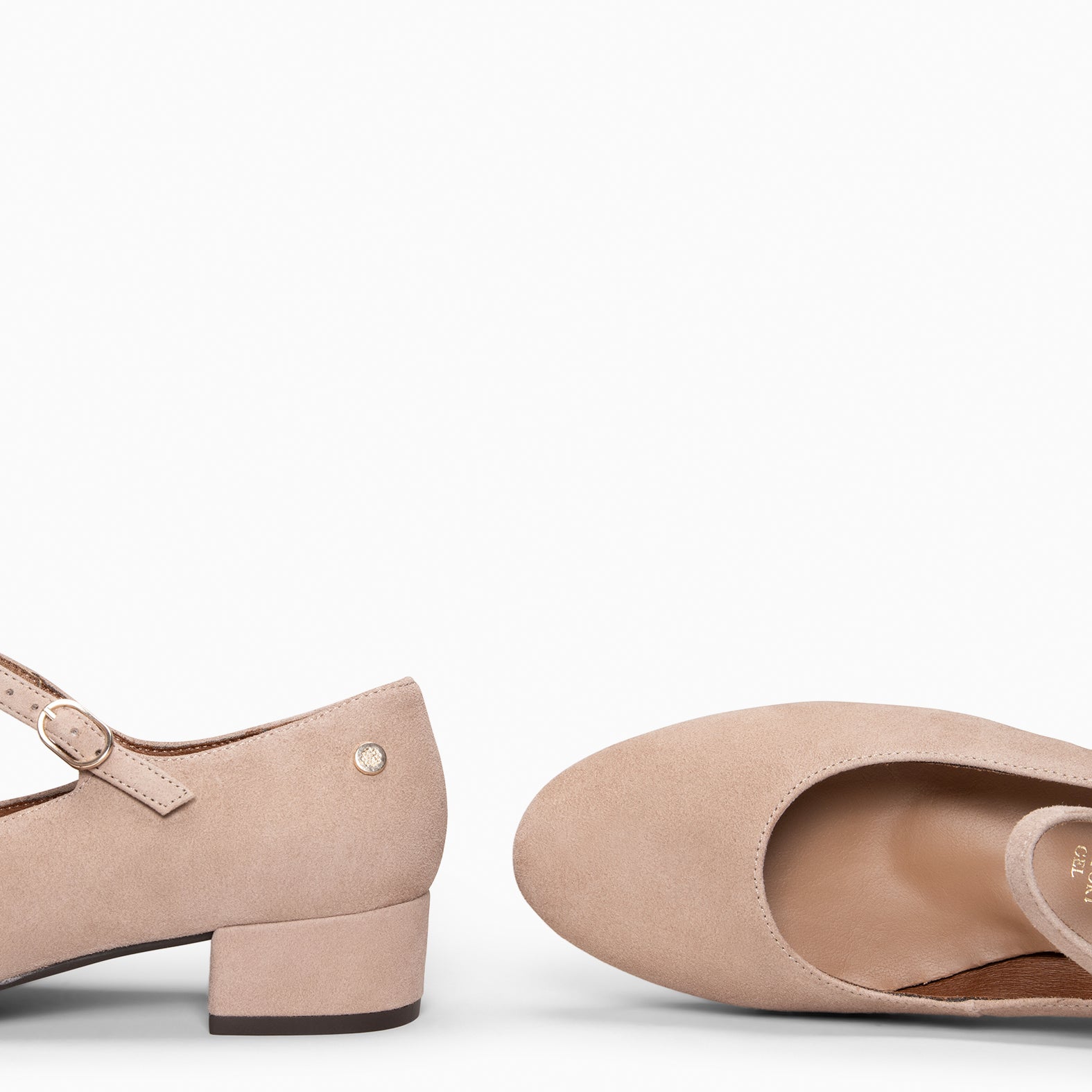 NORA – TAUPE Mary-jane with low heel