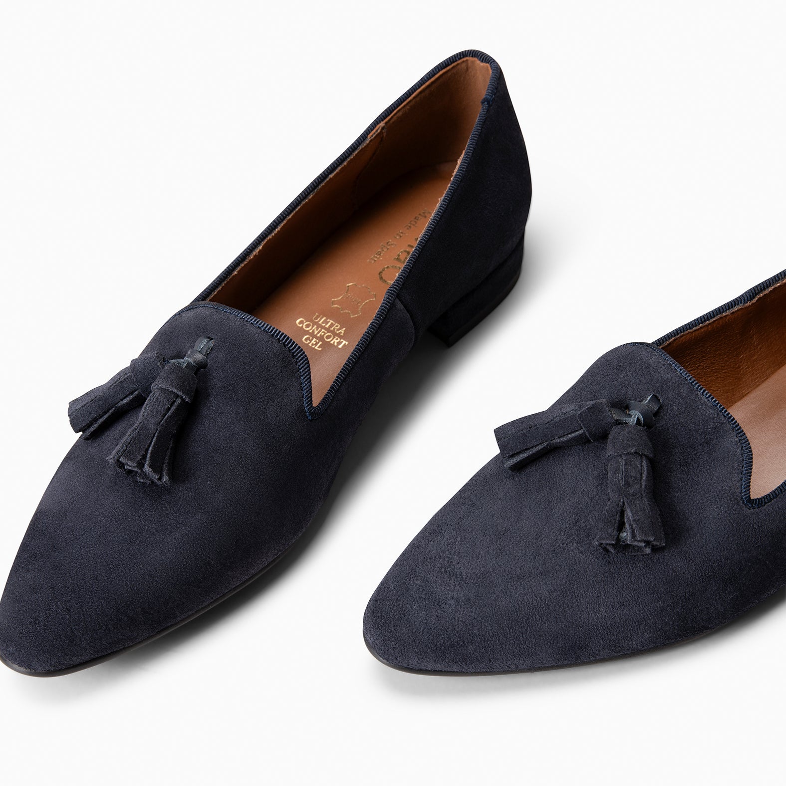 ADISA – Mocasines de piel de serraje MARINO