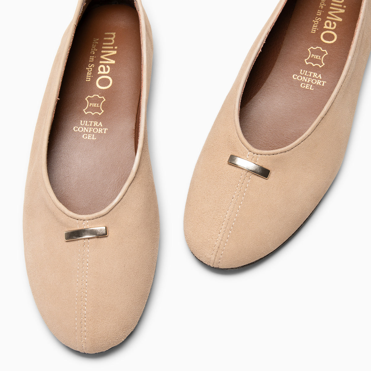 ASSIA - Ballerines pour femme en daim BEIGE