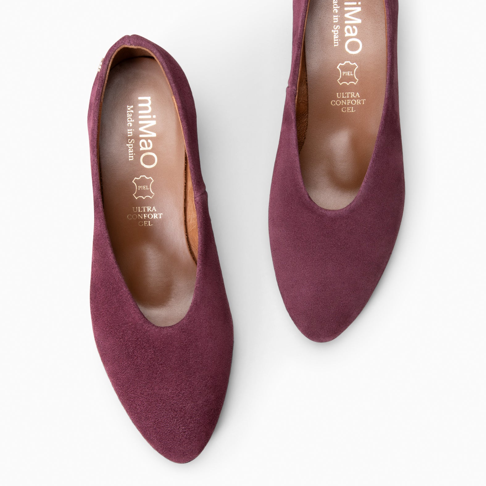 URBAN STYLE - Escarpins à talon moyen en daim BORDEAUX