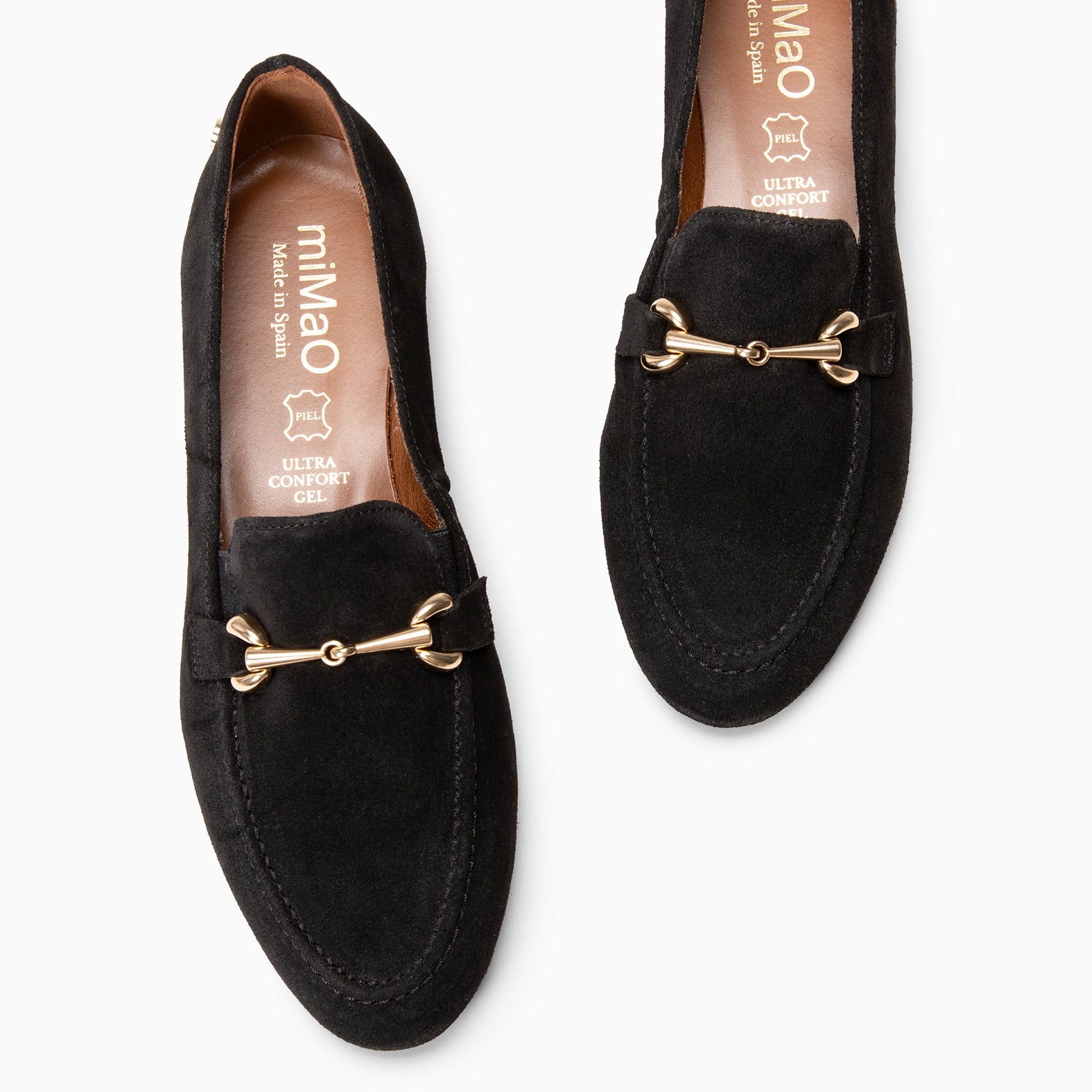 SERENA - Mocasín de piel NEGRO