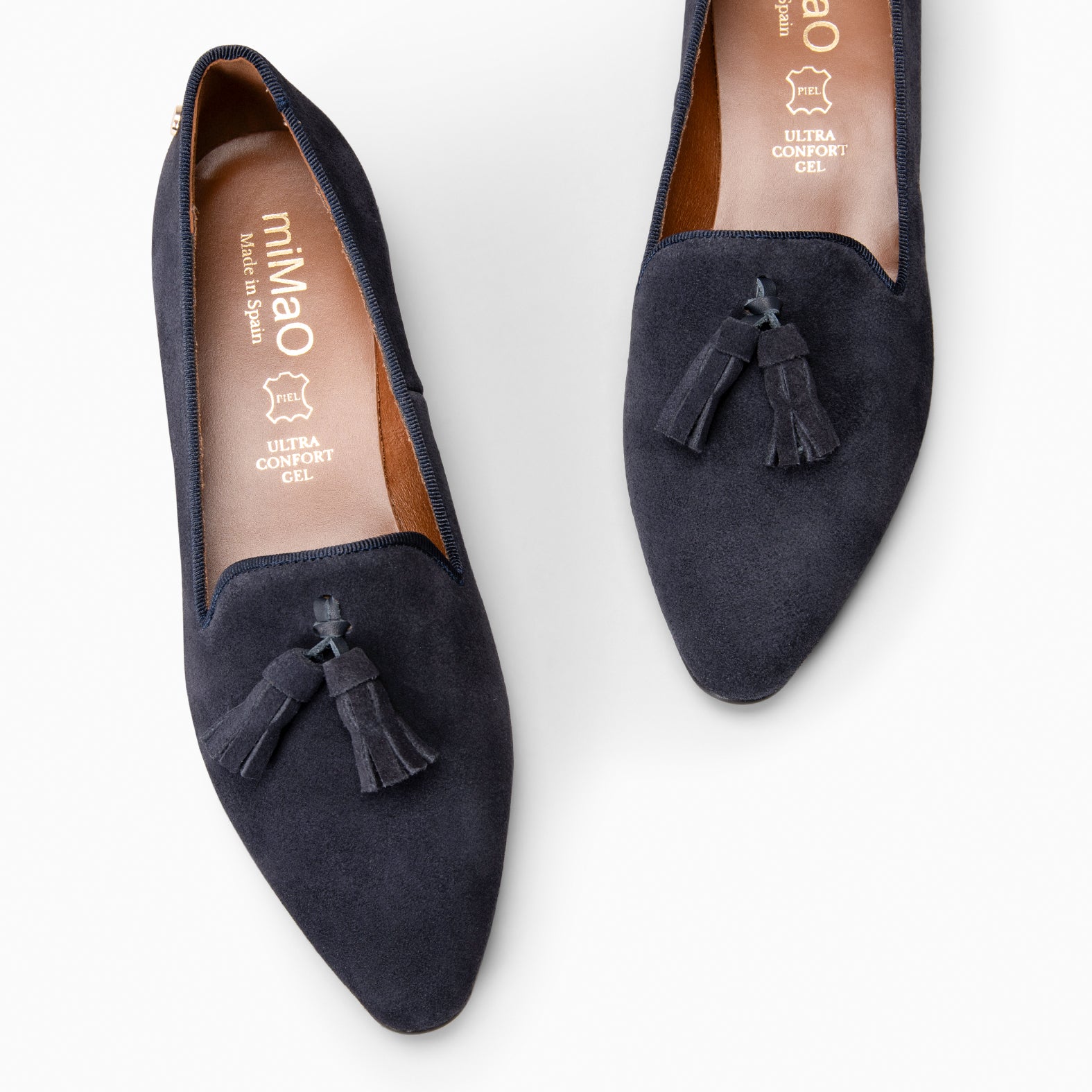 ADISA – Mocasines de piel de serraje MARINO